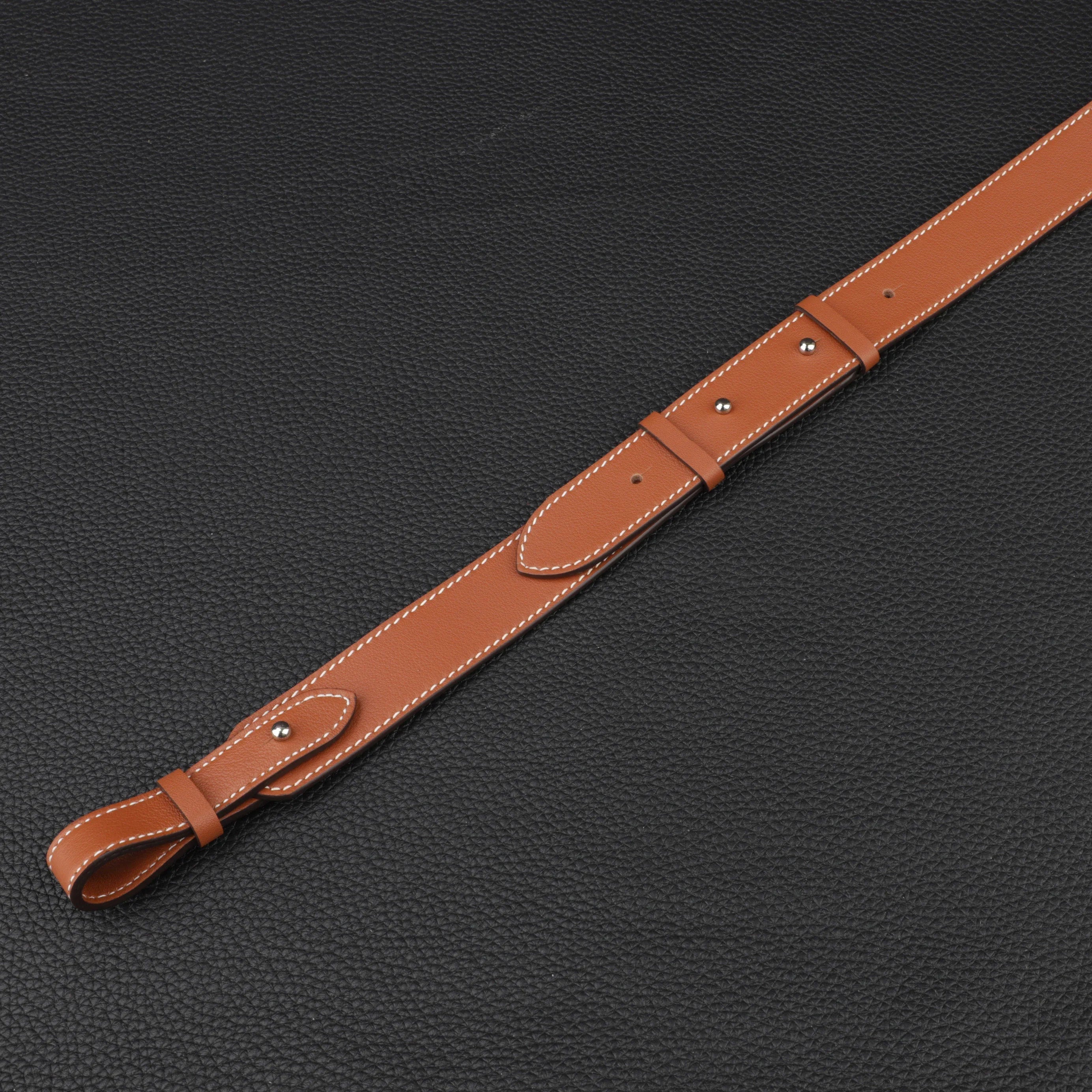 3.0cm wide Brown swift leather shoulder bag strap for Go-yard Backpack,Customized the bag strap for the Go-yard Backpack