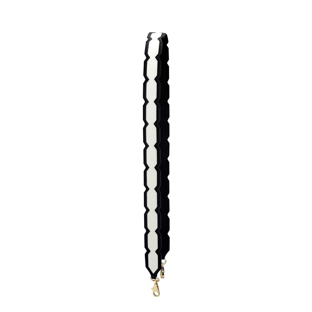 custom leather color,35mm wide Black&white Epsom leather Shoulder strap for Kelly bag , bolide bag , birkin bag and other women handbag