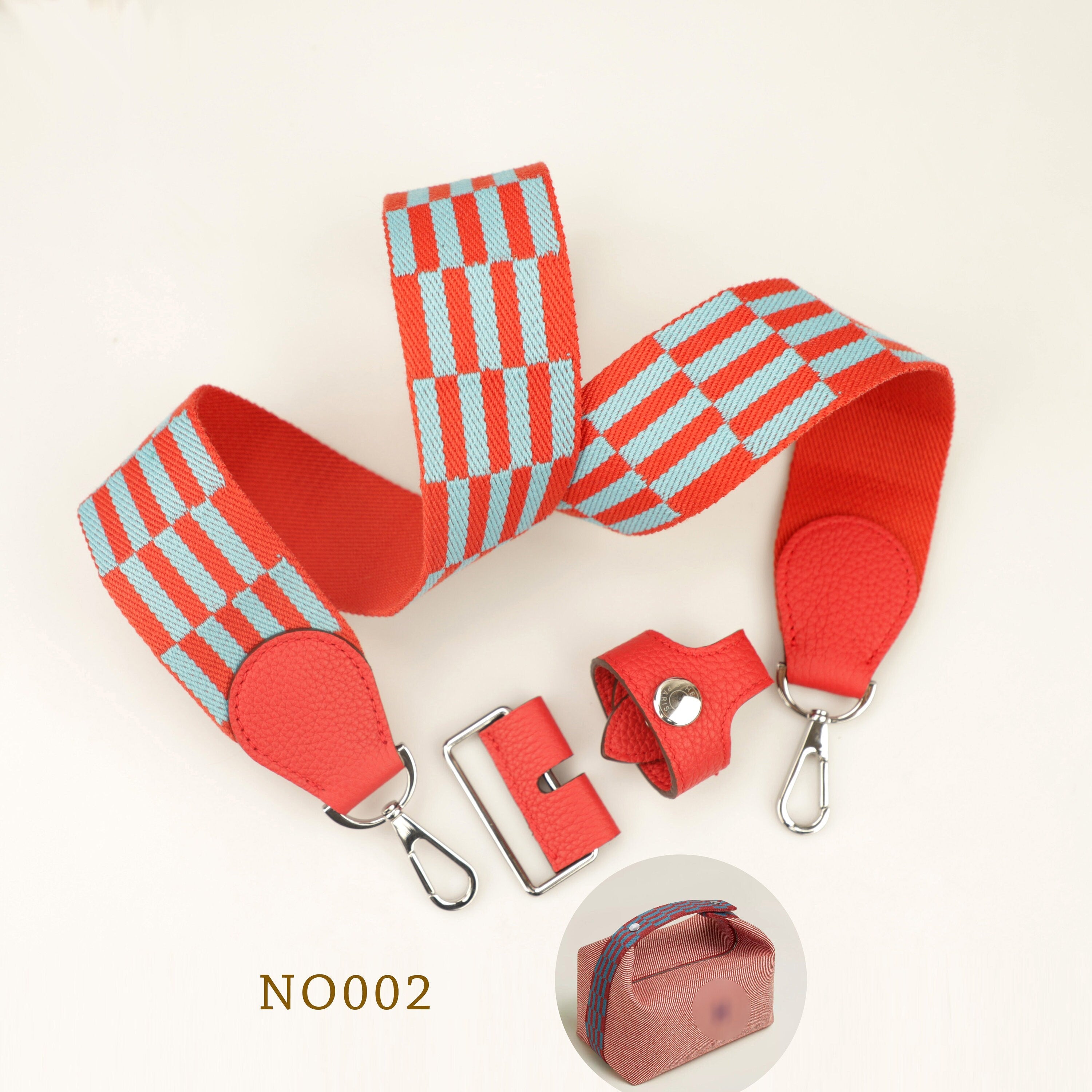 2025 new colours Handmade The leather and Cavas shoulder strap conneter for Canvas 'Bride-a-Brac' Case,Bag strap for Bride-a-brac Toile Case