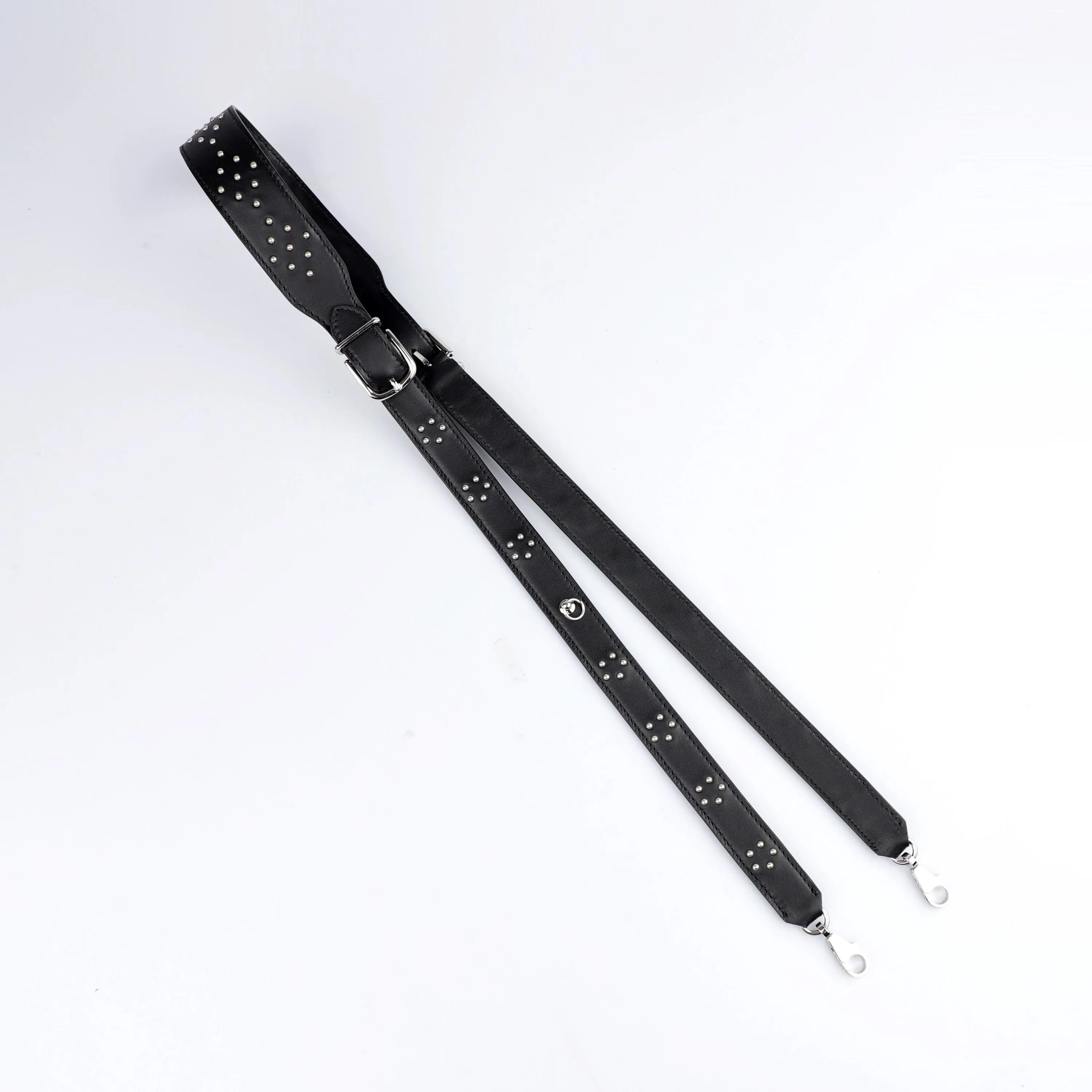 Black swift leather Carnaby Shoulder Strap Bicolor,Carnaby Bandouliere Handle for Kelly Bolide shoulder strap bag PHW