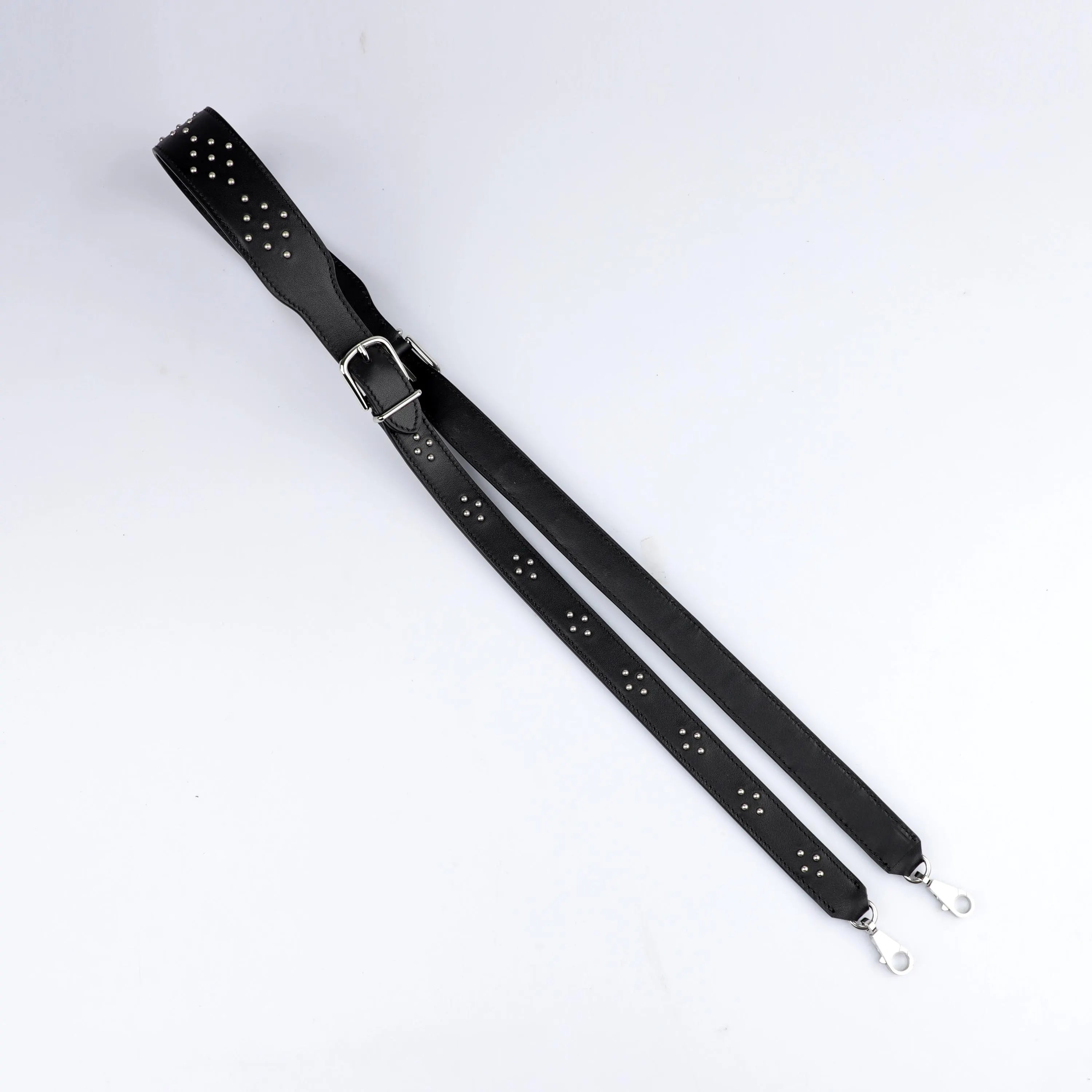 Black swift leather Carnaby Shoulder Strap Bicolor,Carnaby Bandouliere Handle for Kelly Bolide shoulder strap bag PHW