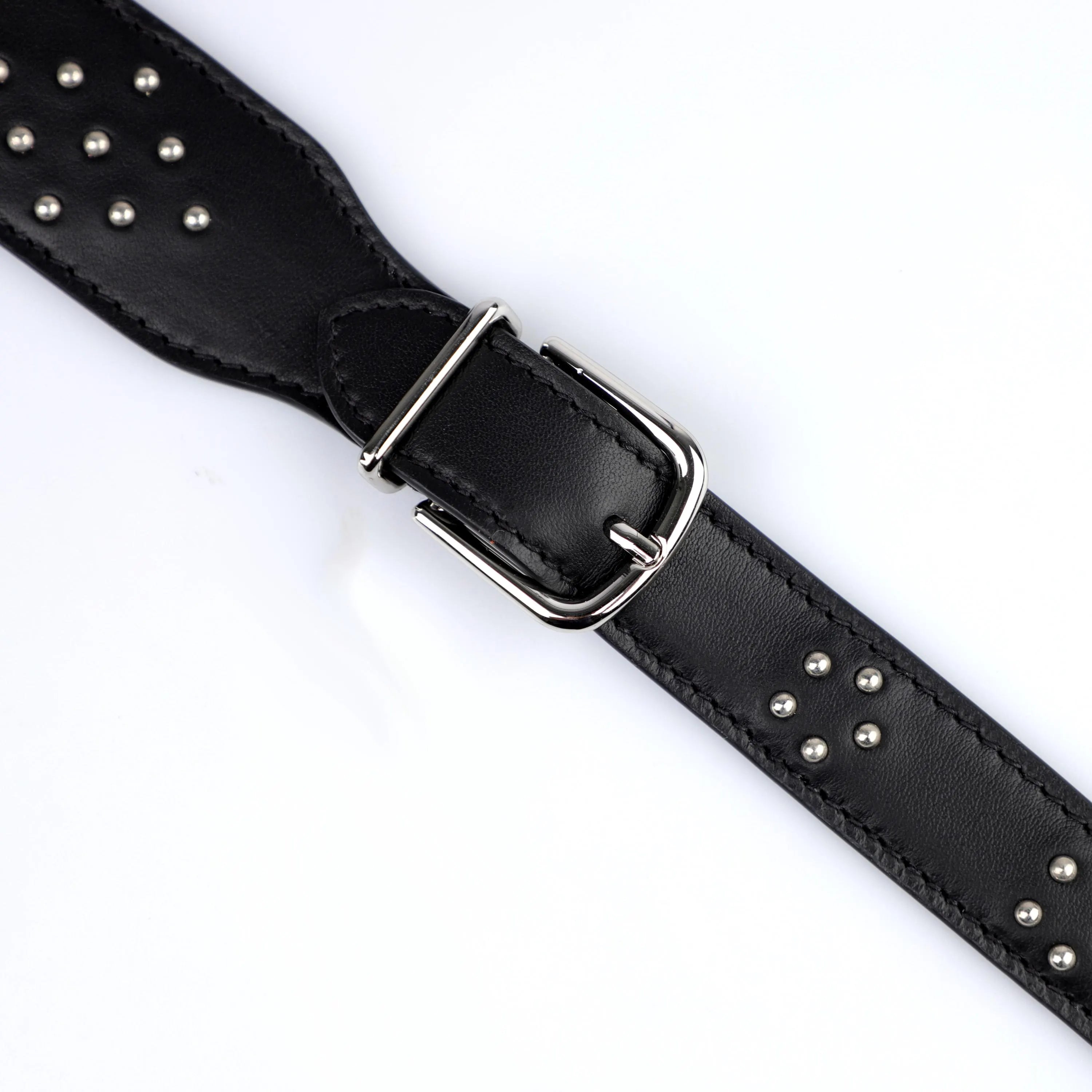 Black swift leather Carnaby Shoulder Strap Bicolor,Carnaby Bandouliere Handle for Kelly Bolide shoulder strap bag PHW