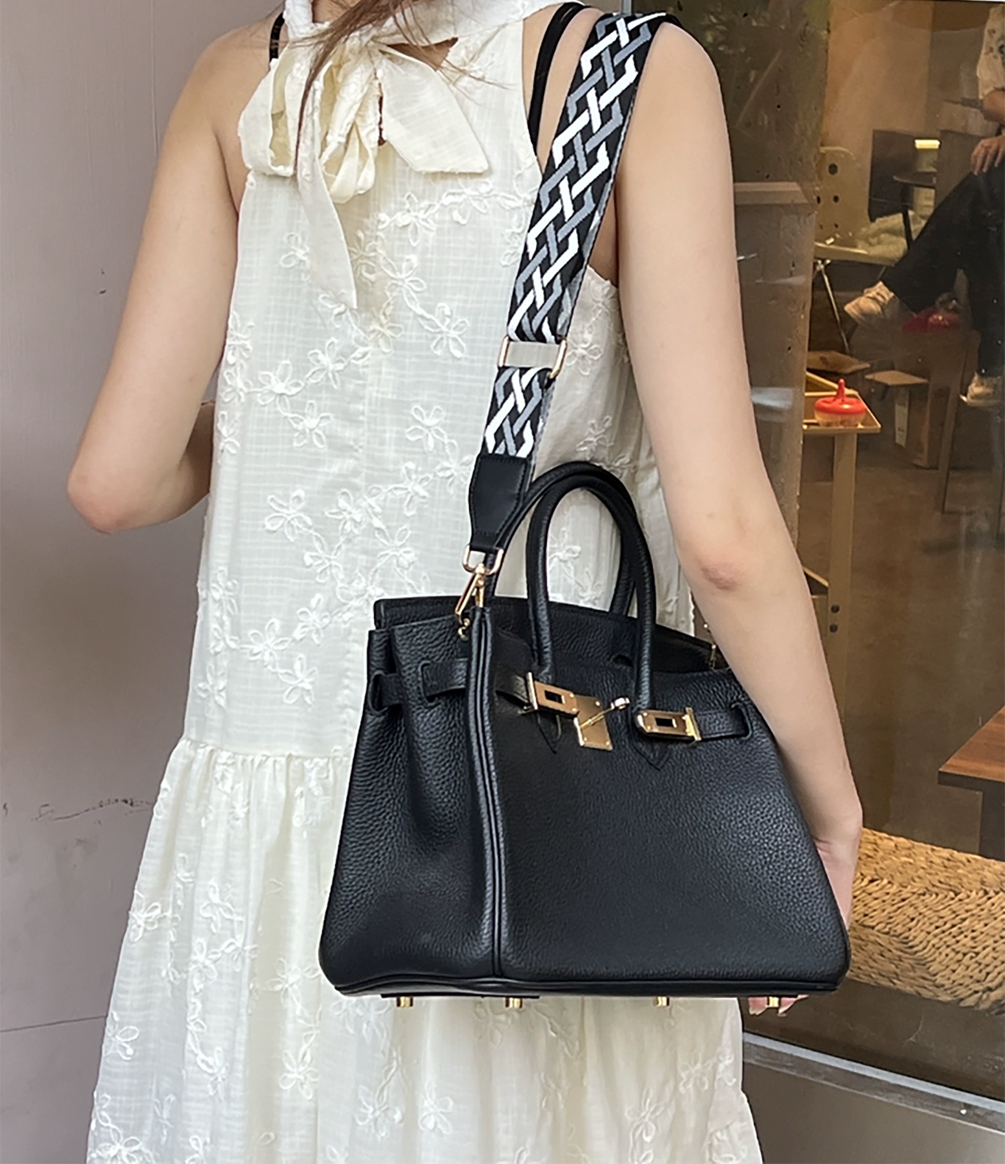 3.7cm Width pure color Canvas with Celemence Leather cross body for Kelly bag, Adjustable canvas bag strap,shoulder bag strap