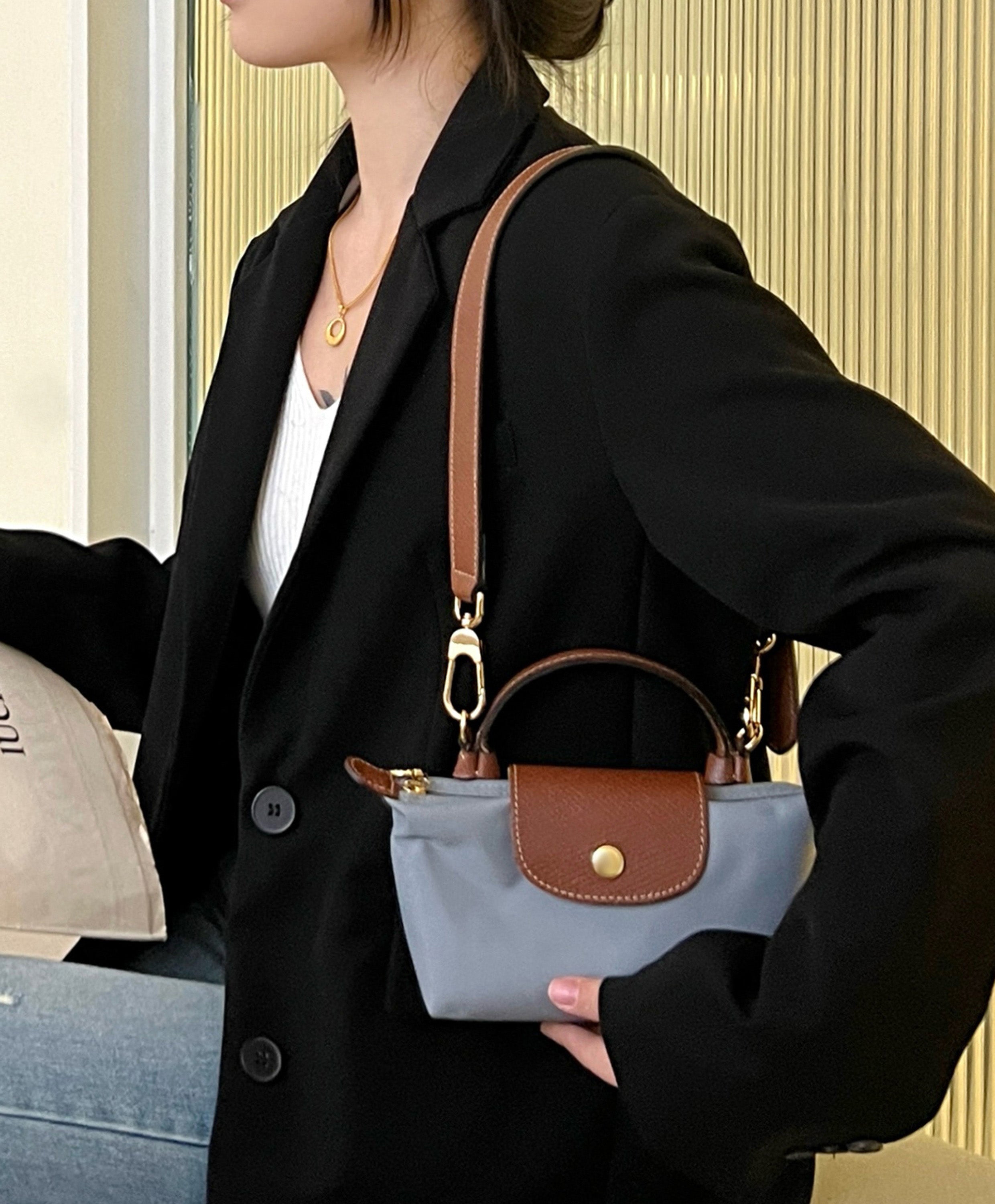 Leather replacement shoulder strap for Le Pliage Original bag, bag strap makeover