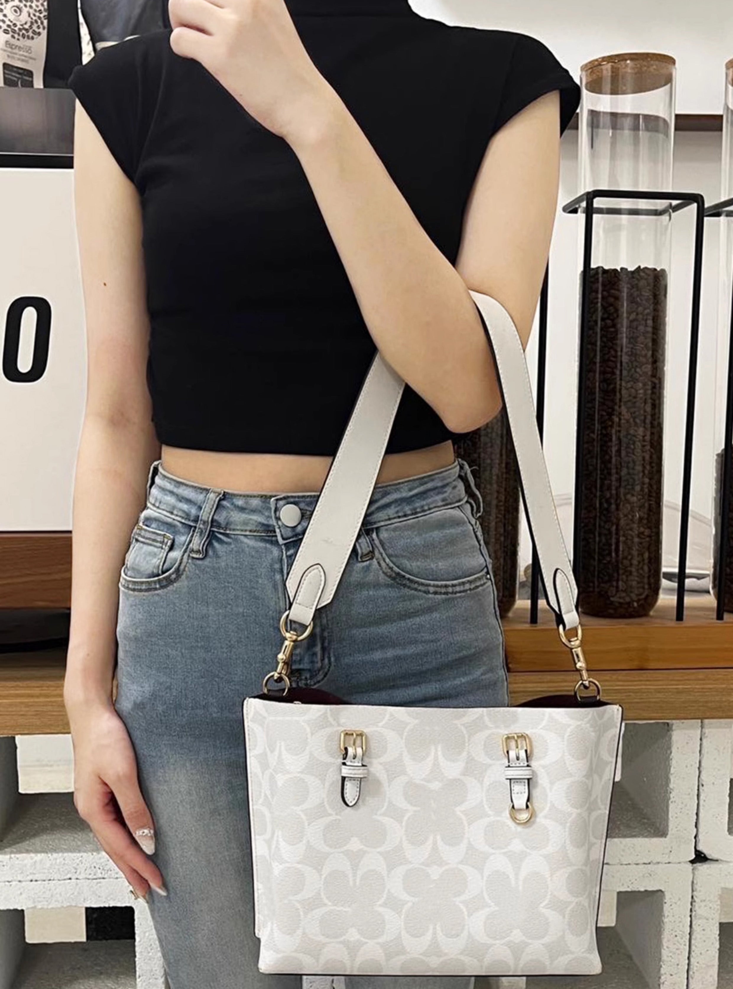 Handmade Leather Wide Shoulder Strap – Replacement Strap for Mollie25 Tote & Underarm Bag