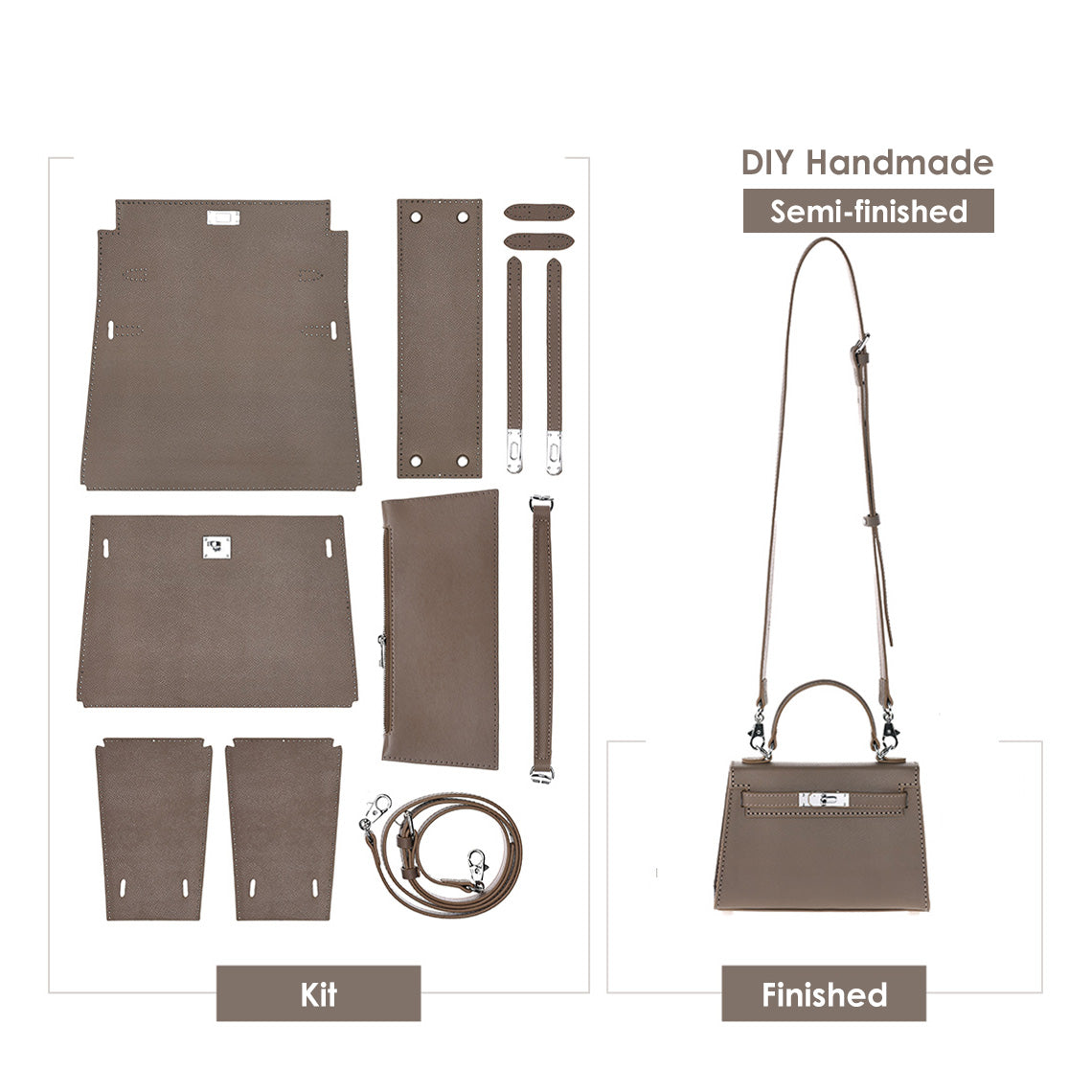DIY Bag Kit | Inspired Sellier Kelly Bag DIY Making Kit - Wirkin™