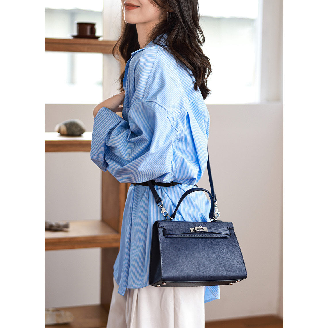 DIY Crossbody Sling Bag | DIY Kelly Bag Kit in Navy Blue - Wirkin™