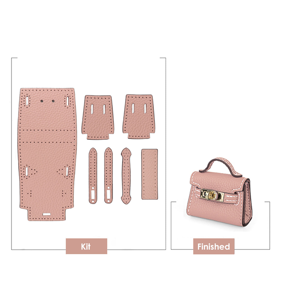 DIY Bag Charm Making Kit | Mini Kelly Bag Charm in Pink - Wirkin™