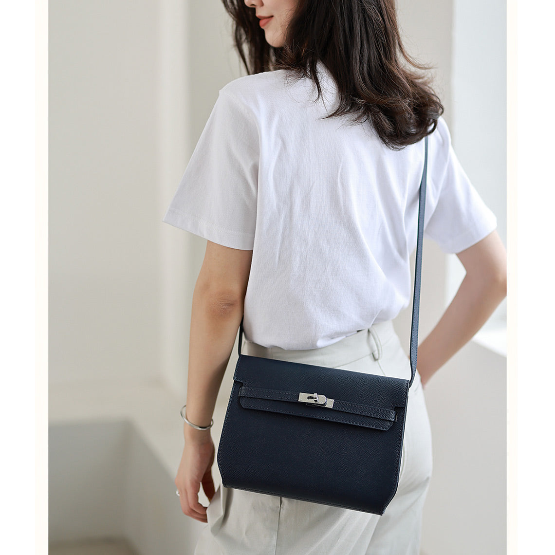 Inspired Kelly Depeches Luxury Crossbody Bag in Dark Blue - Wirkin™