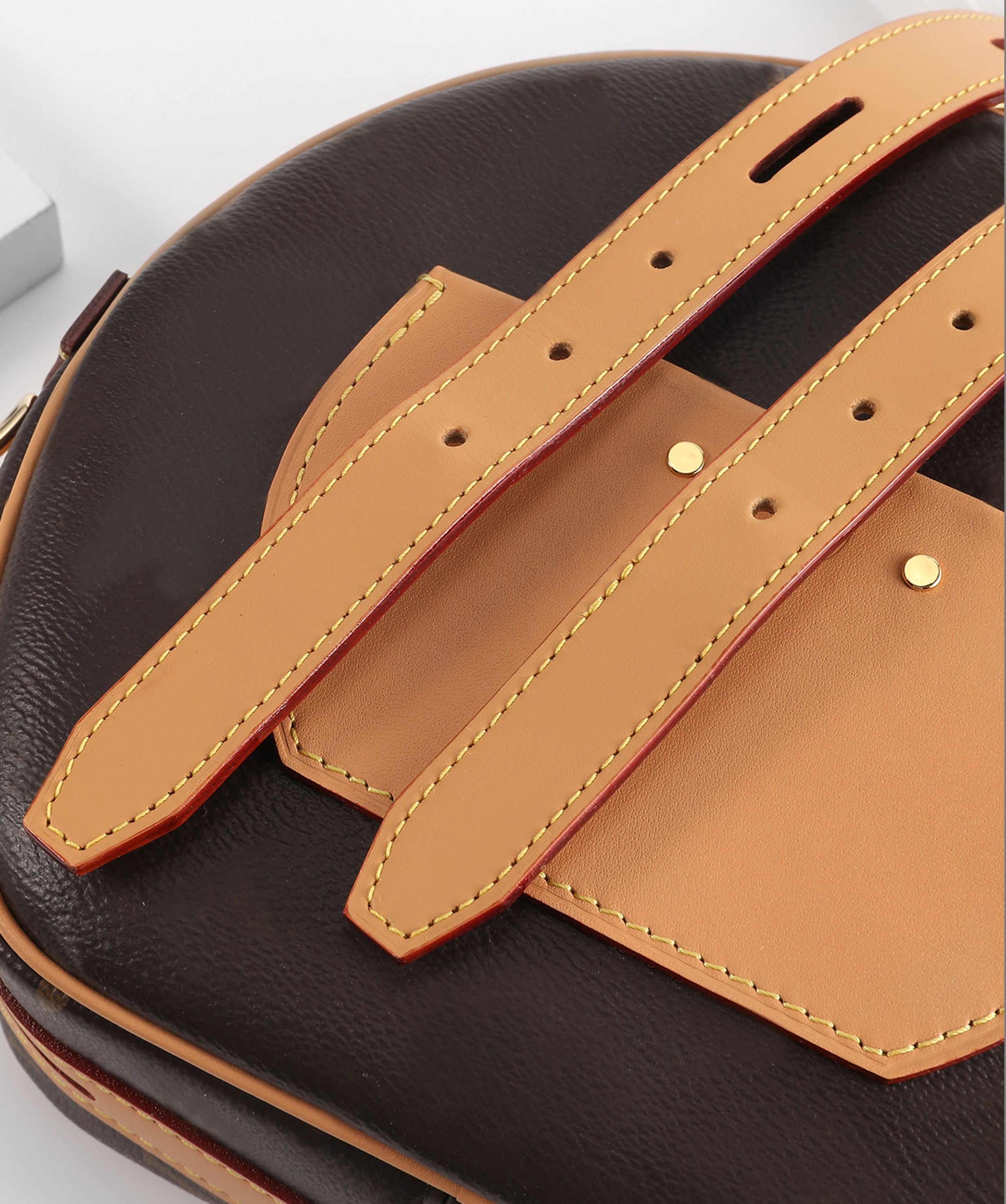 Petite Boîte Chapeau bag shoulder strap makeover, Vachetta Leather color-changing crossbody and underarm bag strap accessories