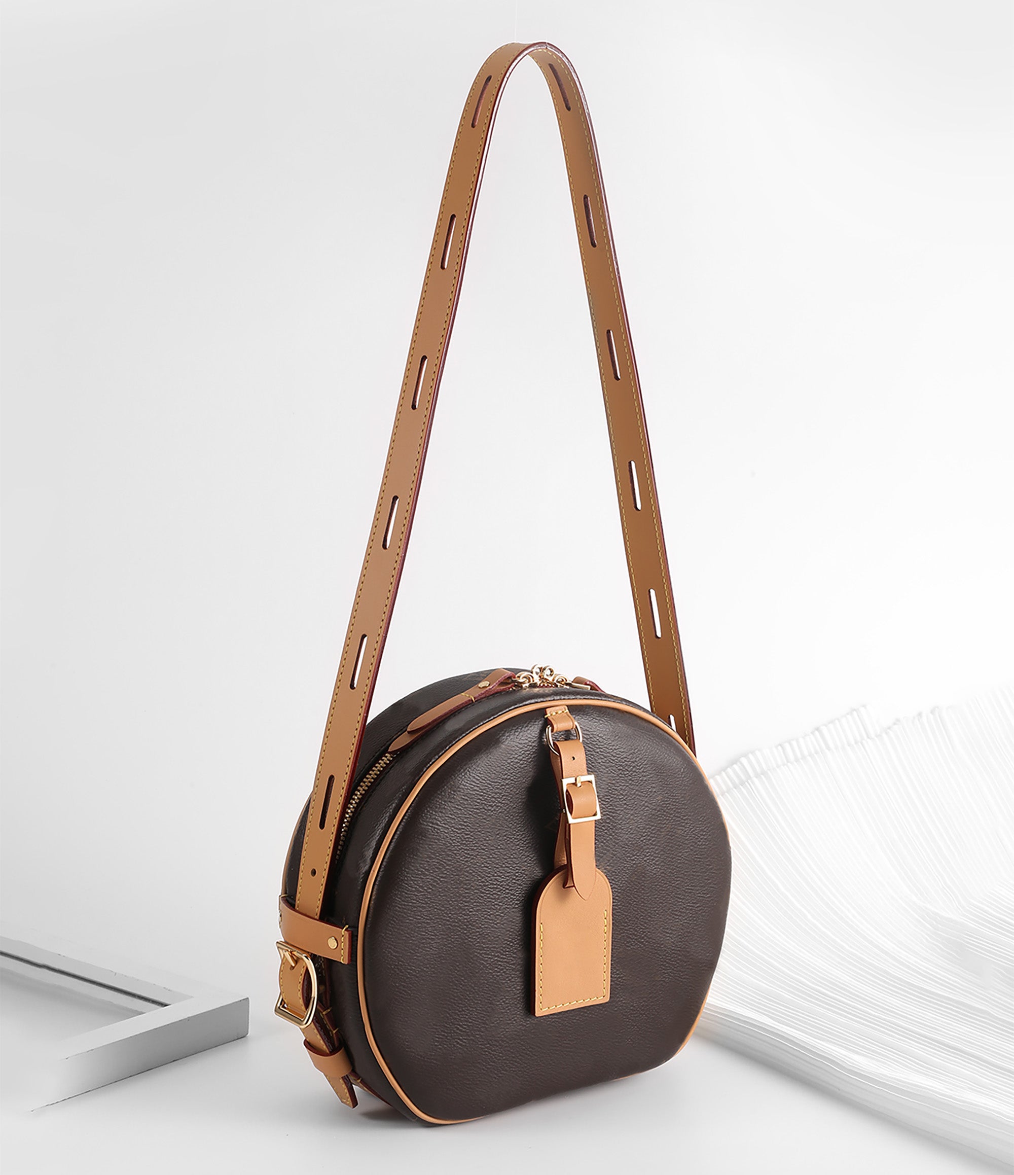 Petite Boîte Chapeau bag shoulder strap makeover, Vachetta Leather color-changing crossbody and underarm bag strap accessories