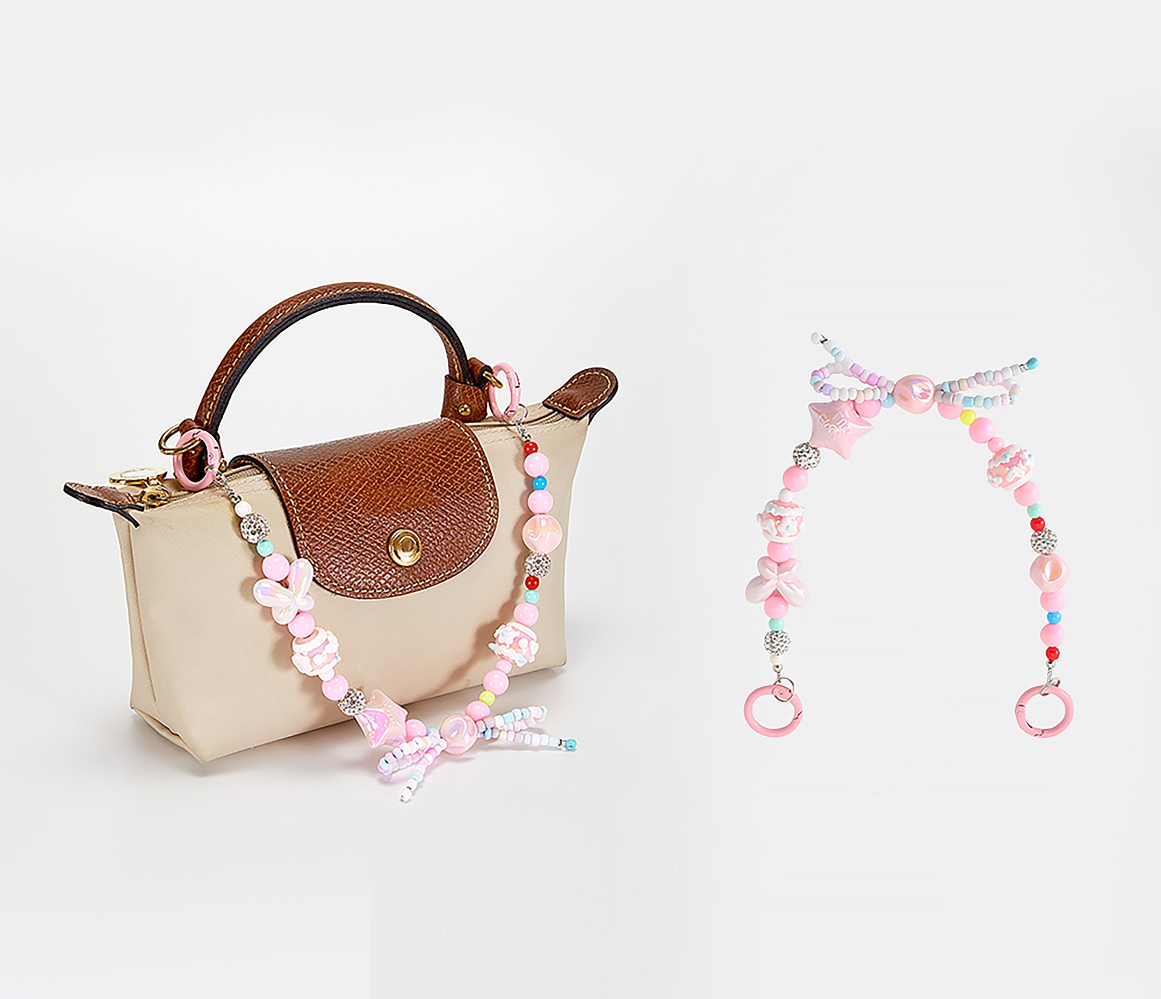 34cm le pliage original bag strap,Acrylic chain,Hand bag replacement strap,Decorative chain