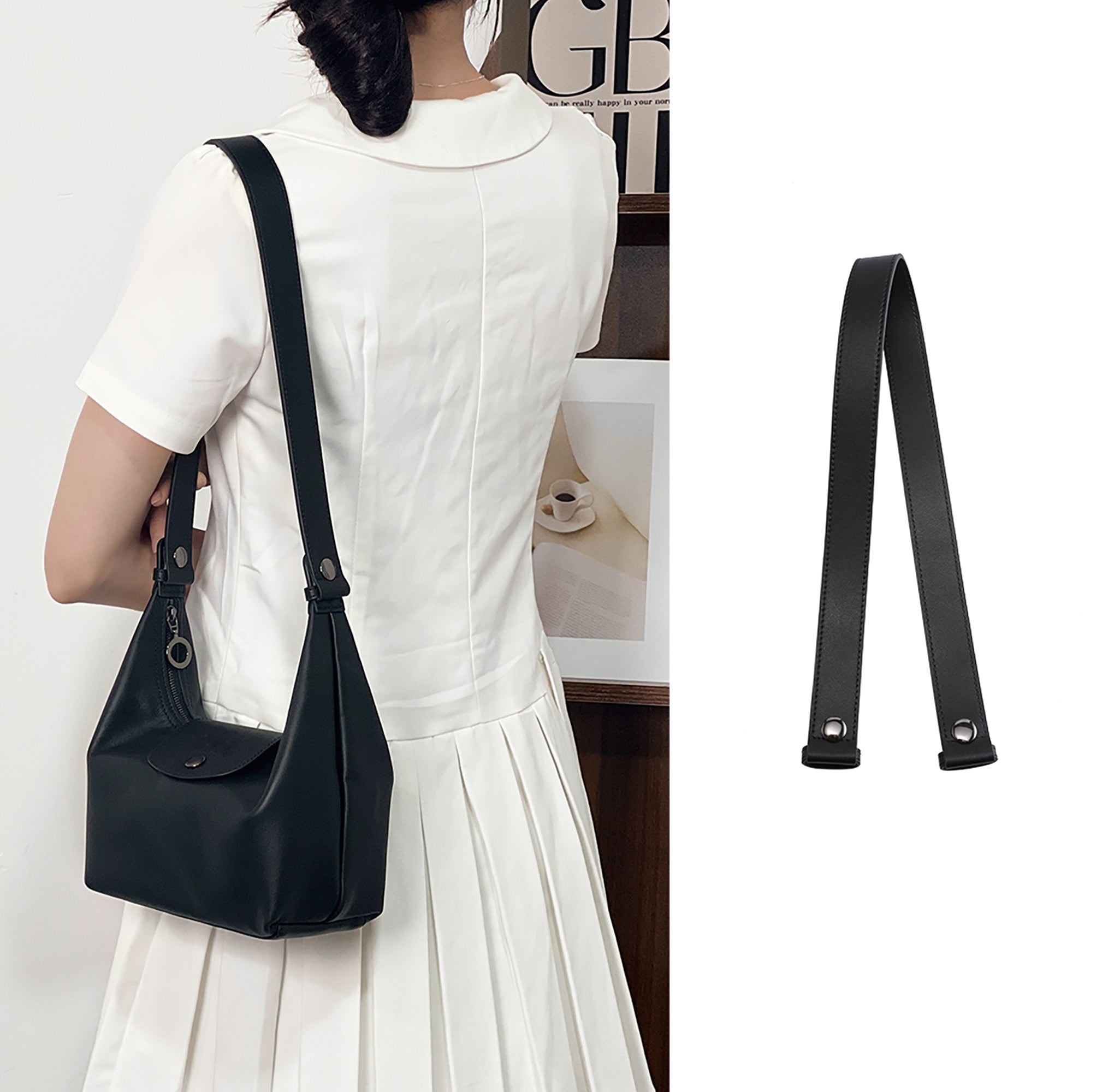 Shoulder Strap Extension for Le Pliage Xtra Bag, Genuine Leather Replacement Strap, New Style Shoulder Bag Strap Accessory