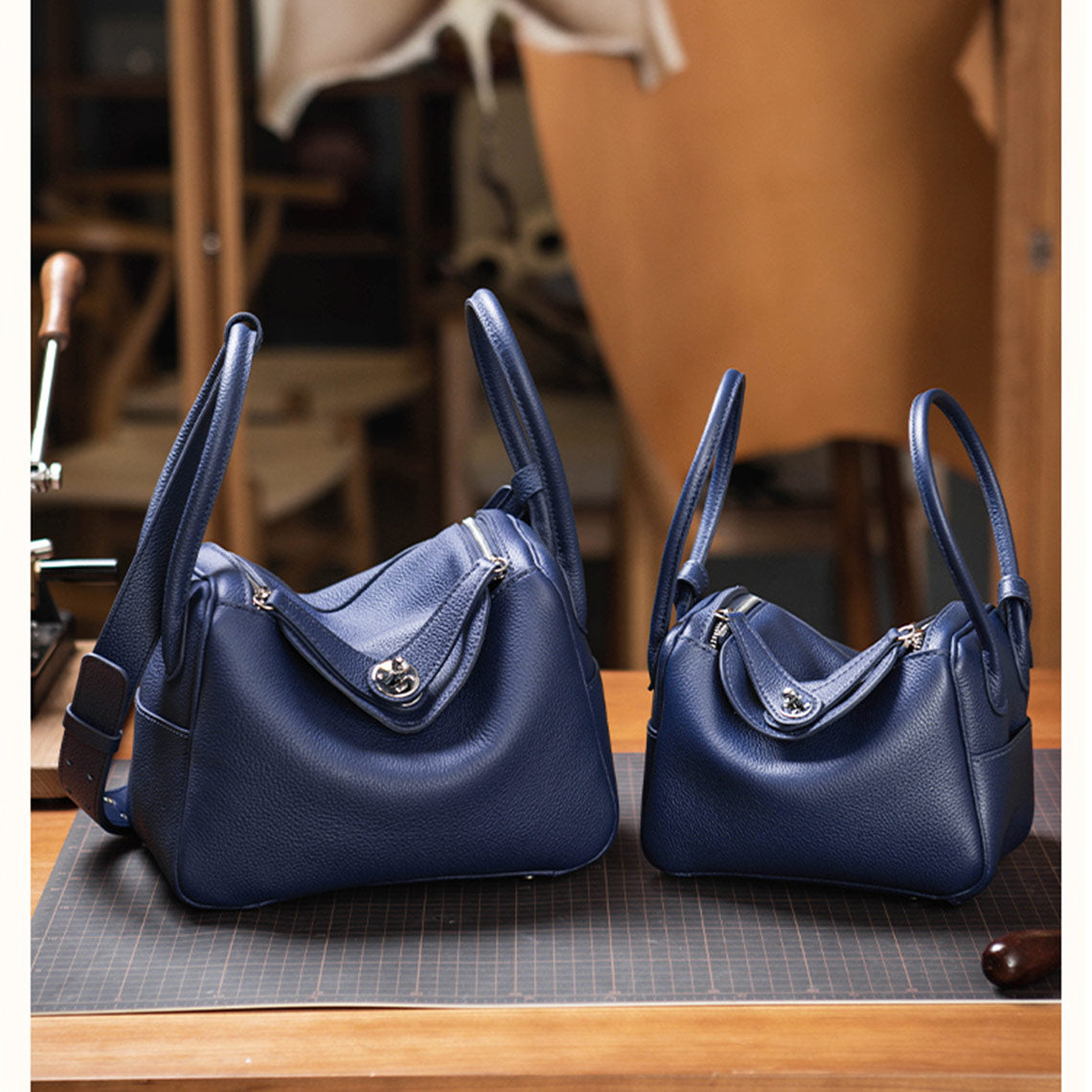  Hermès Dark Blue Lindy Bag  | DIY BAG Kit | Handmade Lindy Bag | Wirkin™ 