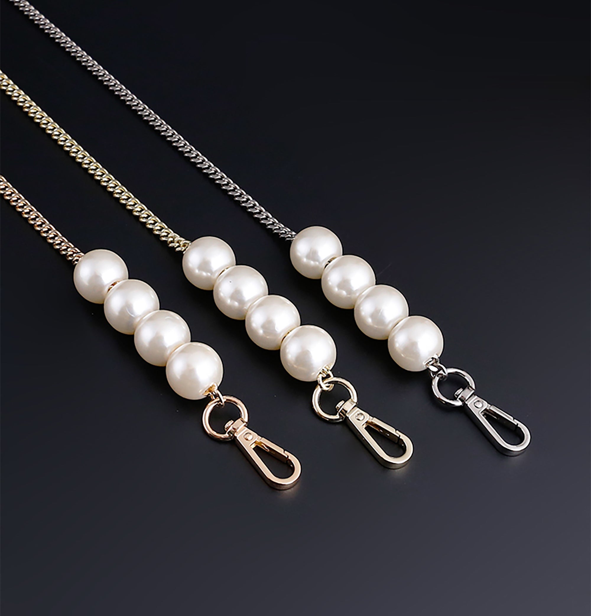 Bag Pearl Chain DIY Makeover, Single Shoulder Crossbody Metal Bag Chain Accessory Strap