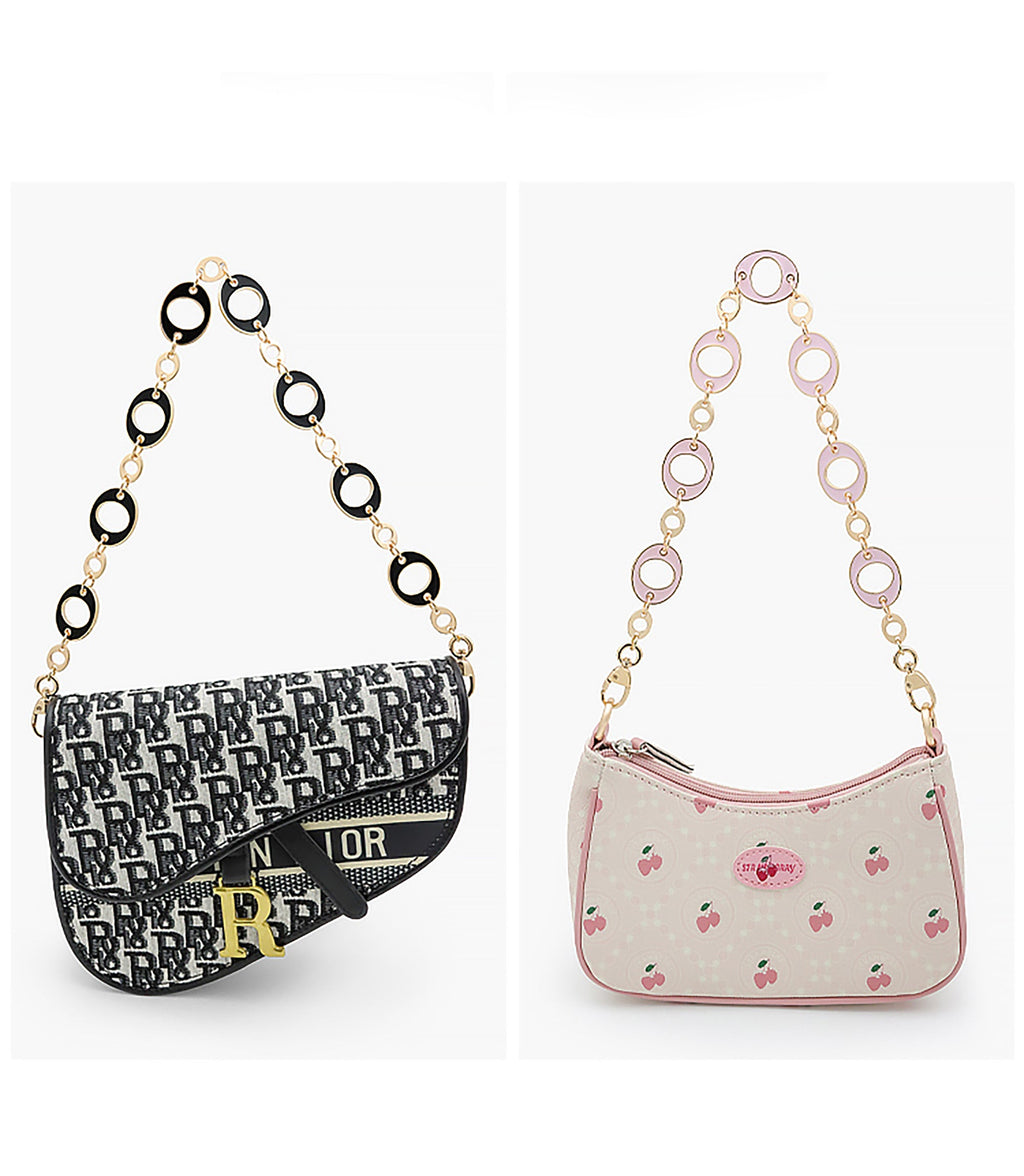 Hollow Circle Ring Chain Shoulder Strap – Versatile Wide Metal Replacement Chain for Bags