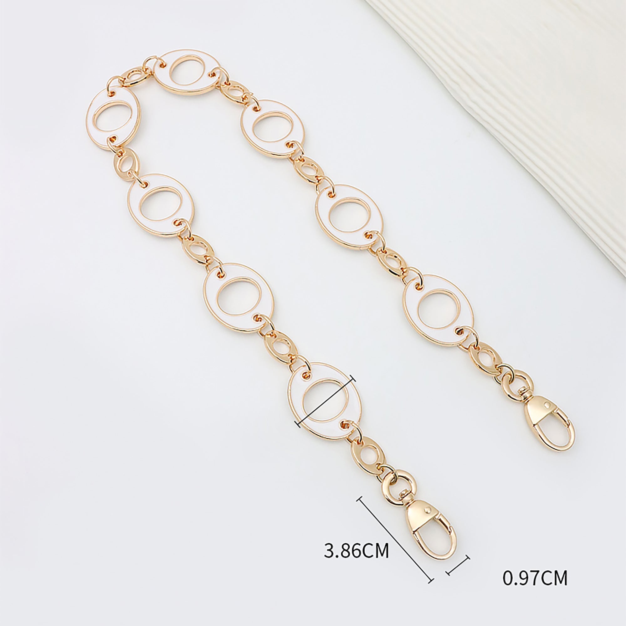 Hollow Circle Ring Chain Shoulder Strap – Versatile Wide Metal Replacement Chain for Bags