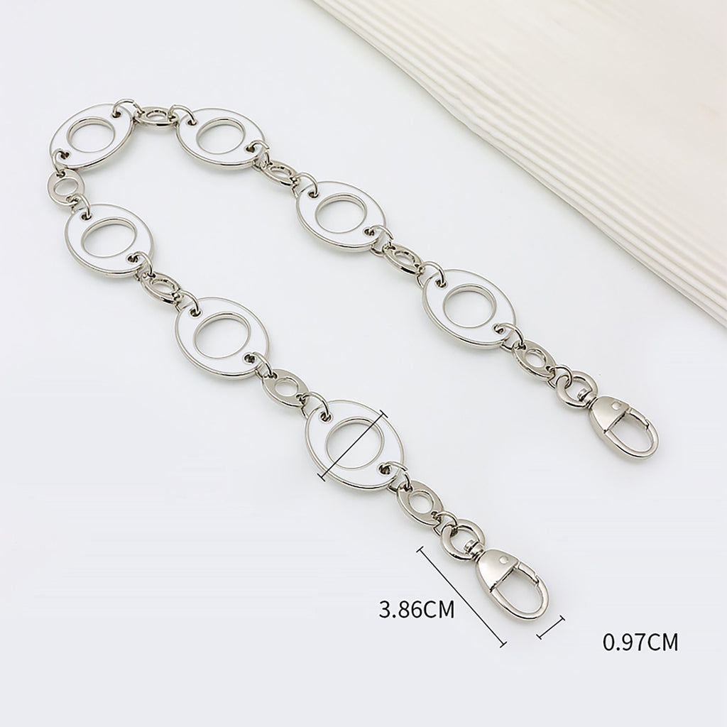 Hollow Circle Ring Chain Shoulder Strap – Versatile Wide Metal Replacement Chain for Bags
