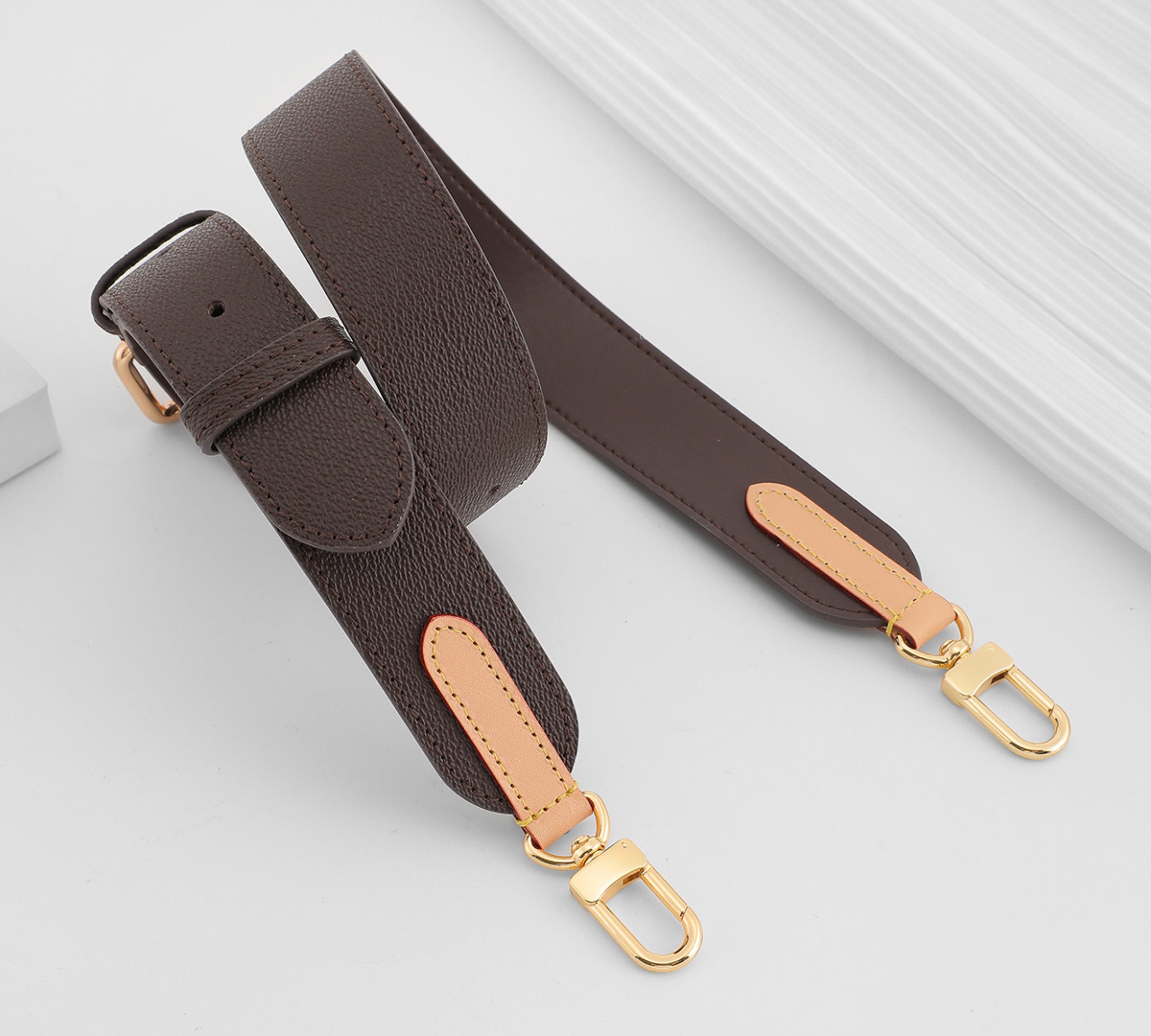 Handmade Genuine Leather Adjustable Shoulder Strap for Neverfull Bag – 3.5cm Wide, 73-99cm Adjustable Length