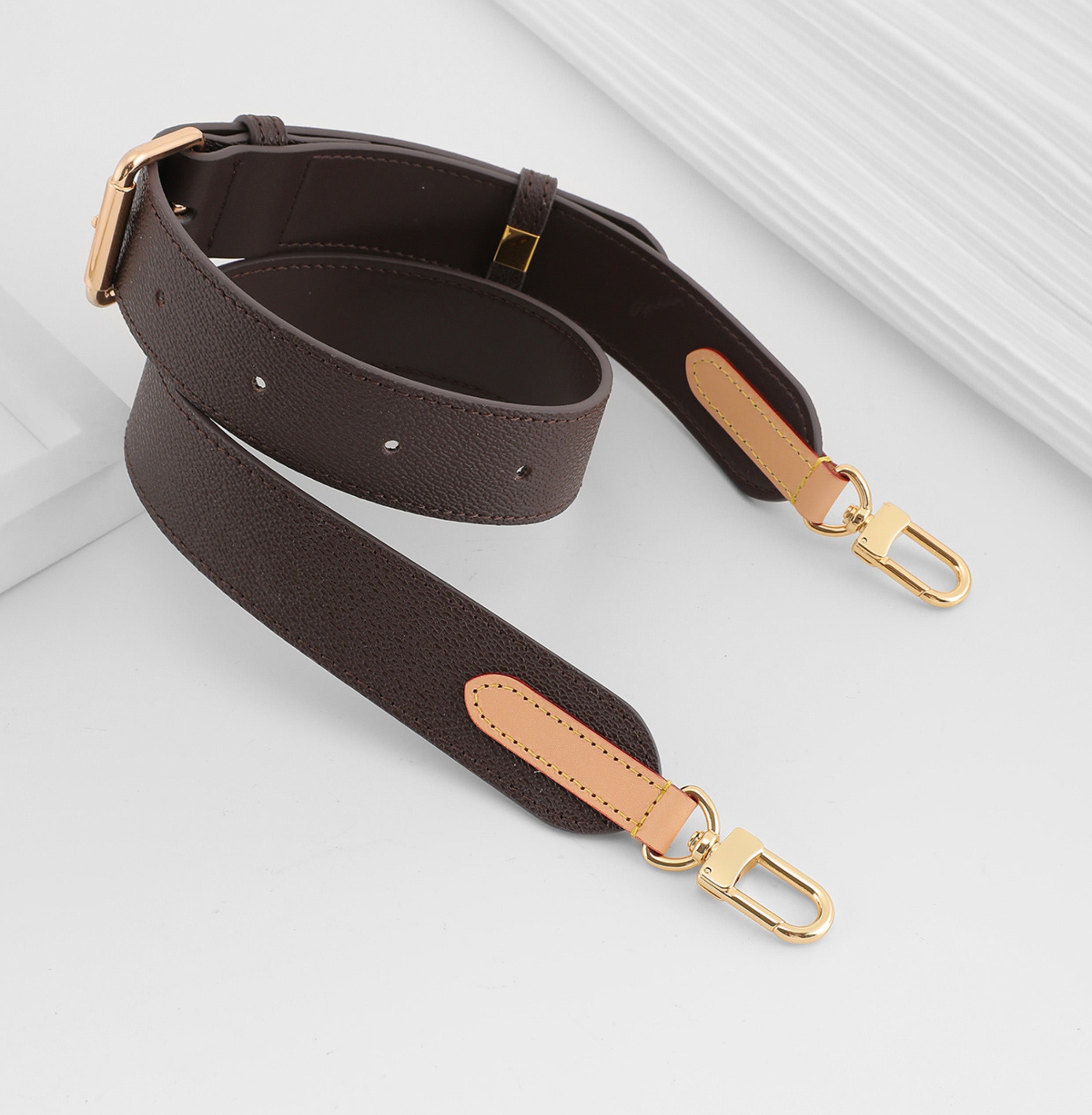 Handmade Genuine Leather Adjustable Shoulder Strap for Neverfull Bag – 3.5cm Wide, 73-99cm Adjustable Length