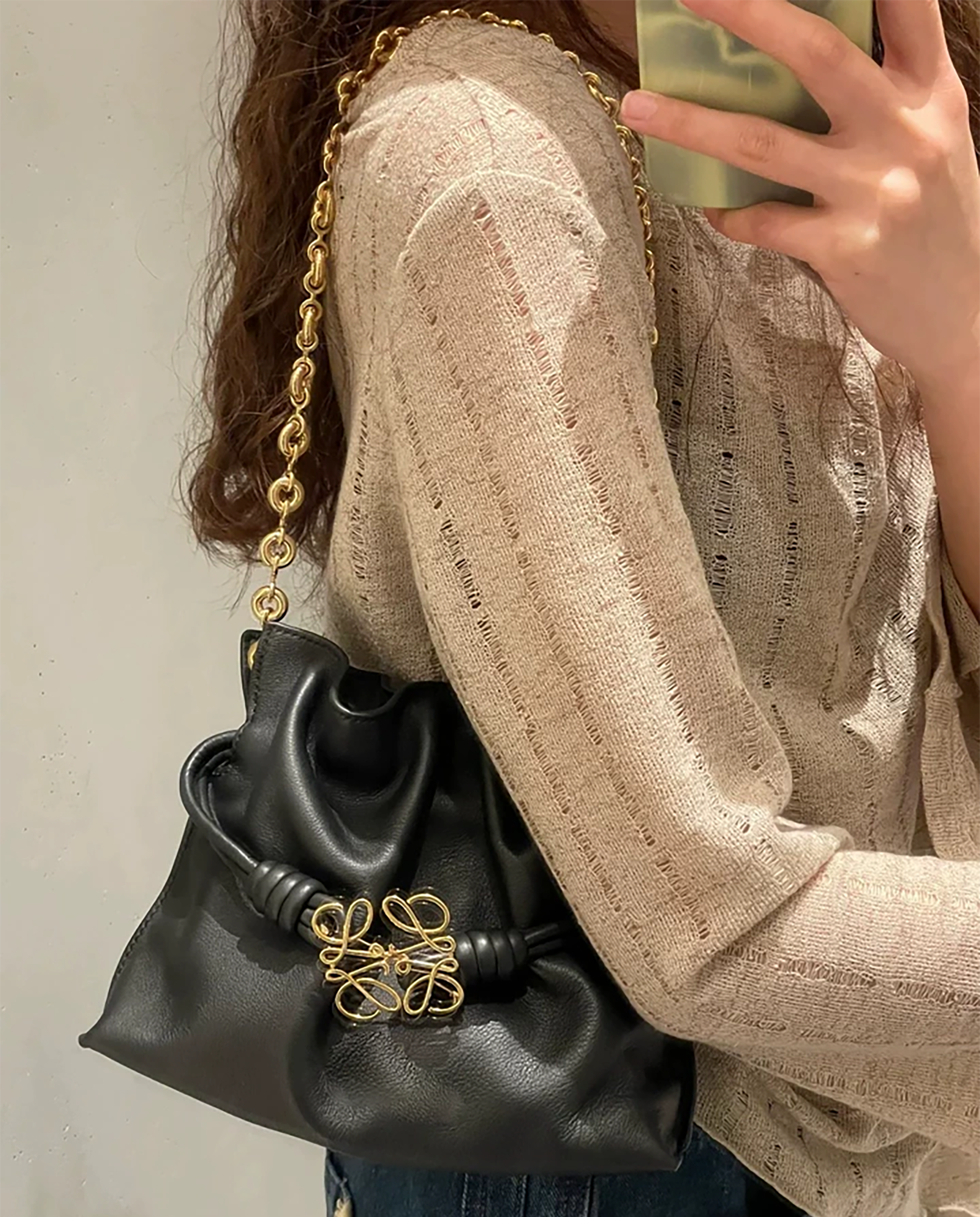 Handmade Flamenco Bag metal chain, crossbody bag replacement chain, donut single shoulder chain.