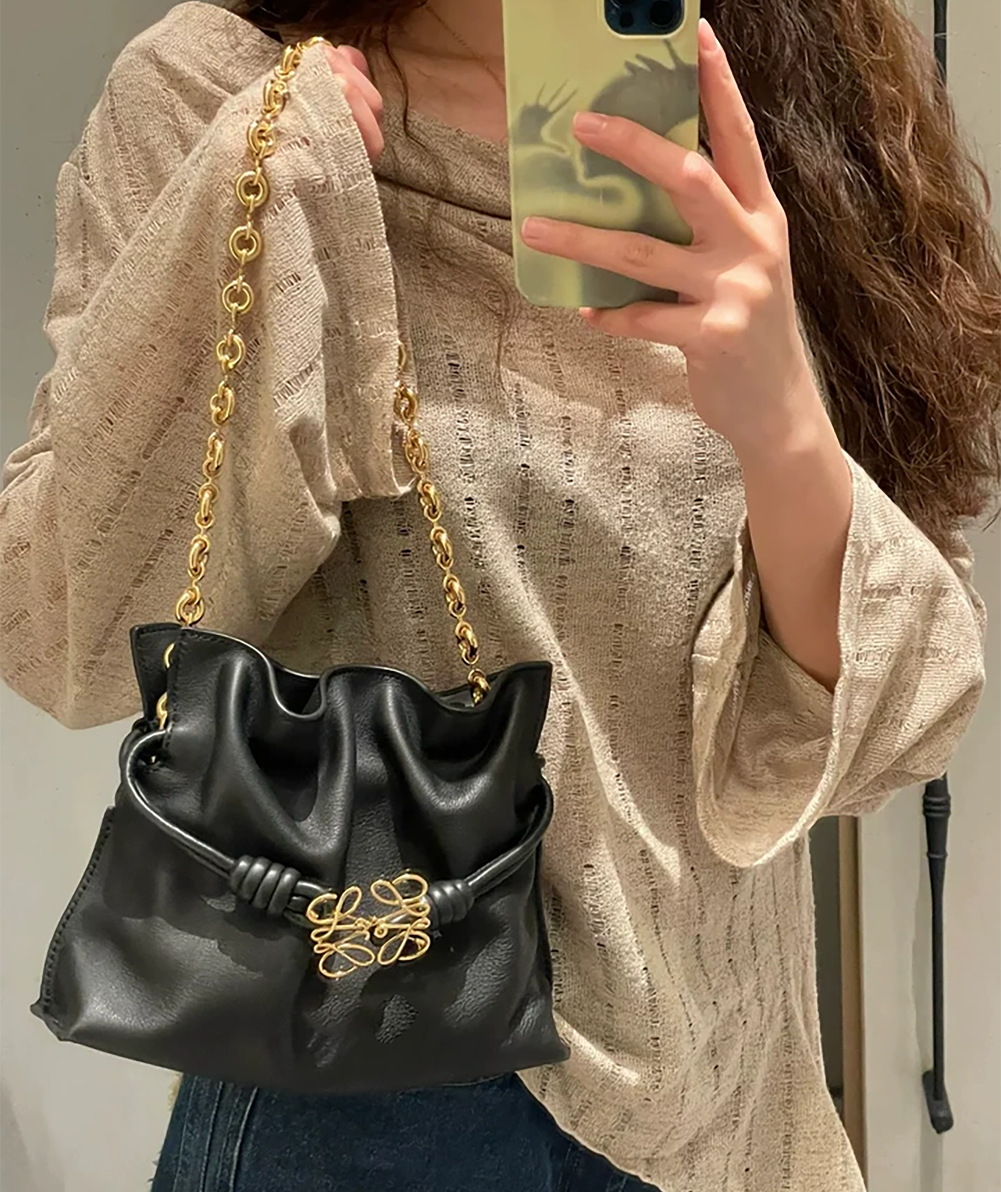 Handmade Flamenco Bag metal chain, crossbody bag replacement chain, donut single shoulder chain.