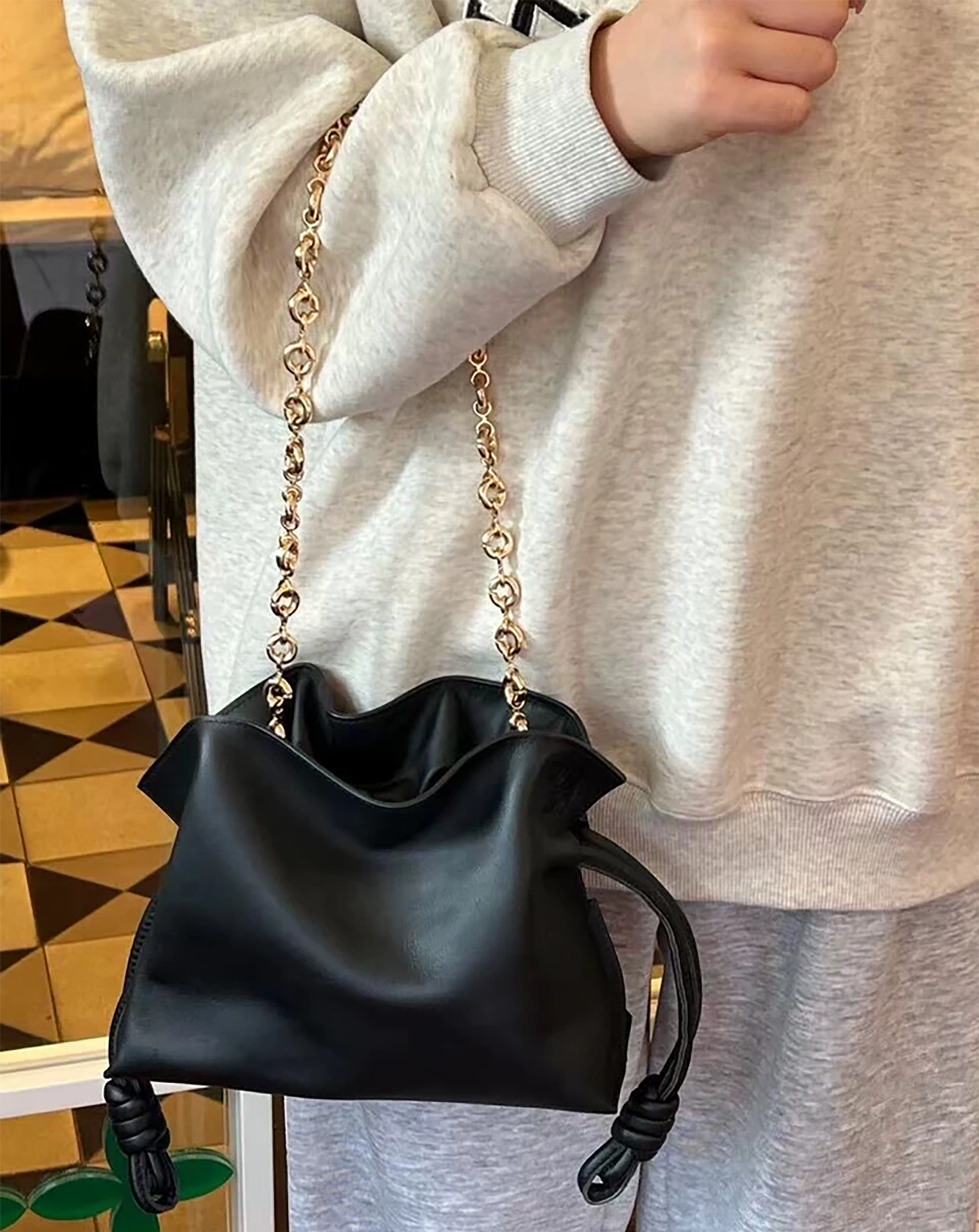 Handmade Flamenco Bag metal chain, crossbody bag replacement chain, donut single shoulder chain.