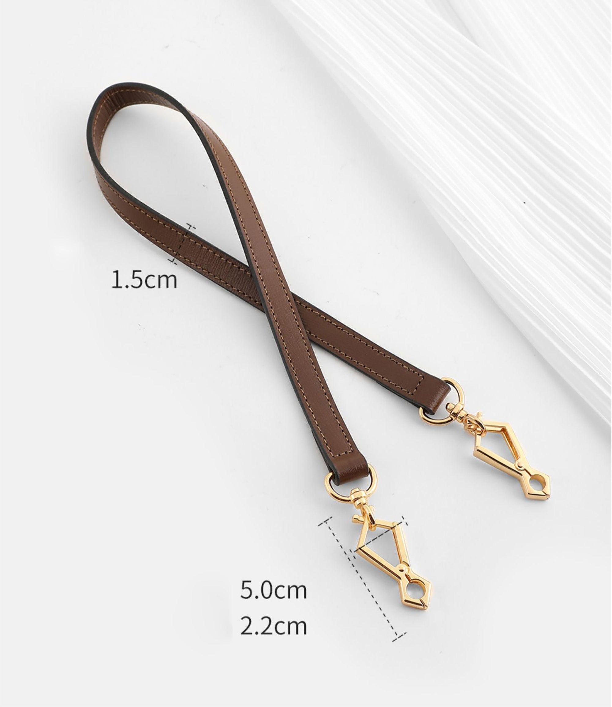 Leather shoulder strap for Horsebit 1955 bags, underarm strap replacement accessory, brown adjustable crossbody strap
