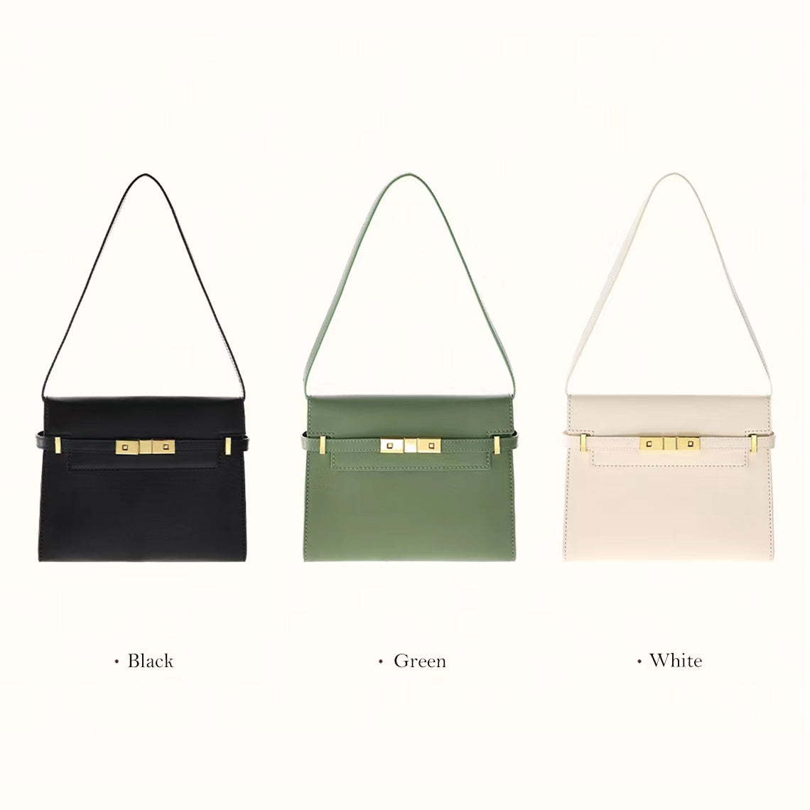 Designer Shoulder Bag Luxury Purse in Black & Green & White | DIY Handbag Kit - Wirkin™