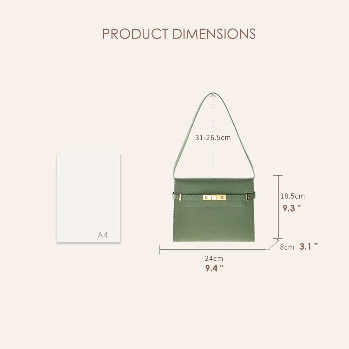 Designer Shoulder Bag Purse Size- Wirkin™