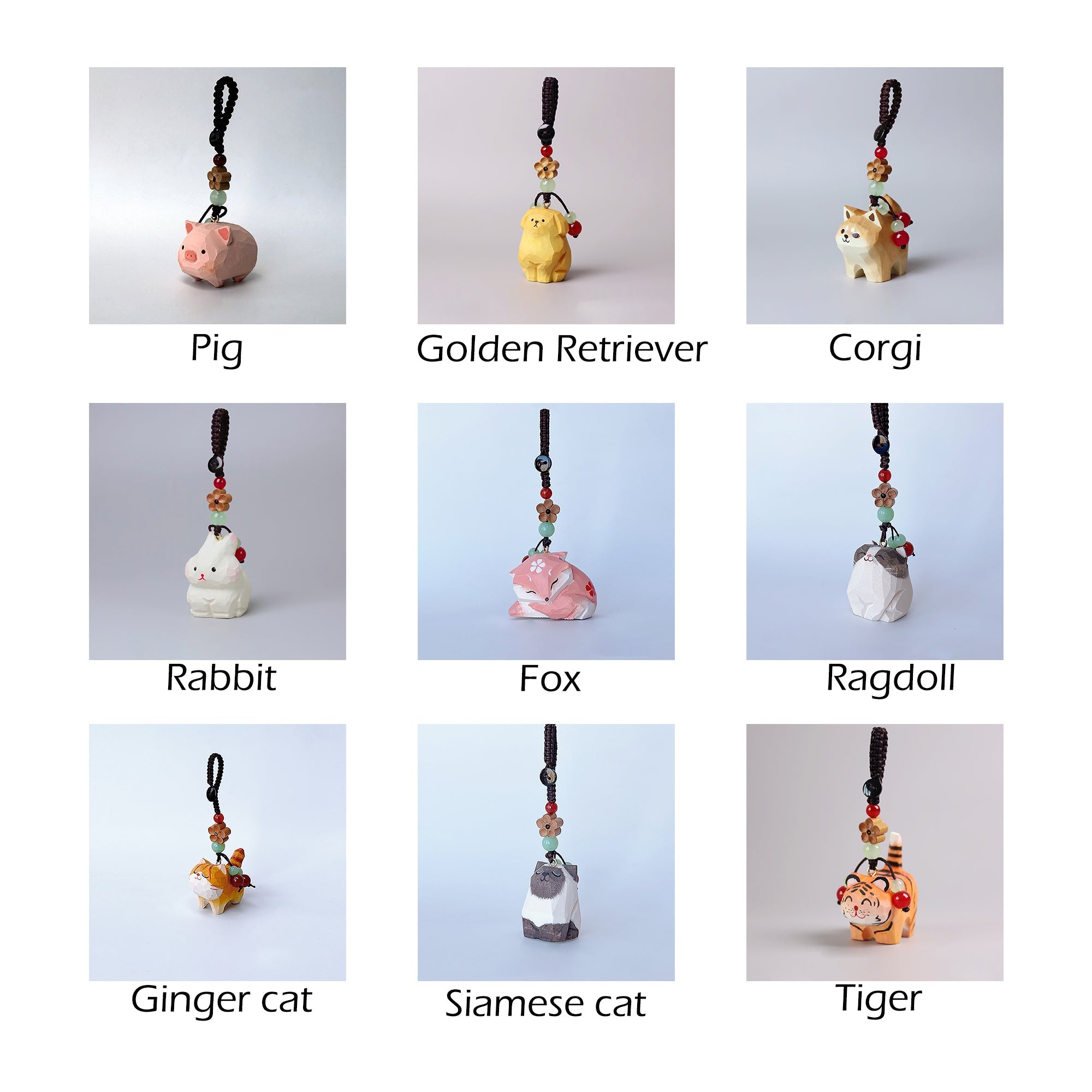 Handcrafted Wooden Pig Keychain – Car Key Holder, Backpack Decoration, Couple Gift, Exquisite Birthday Present for Friends