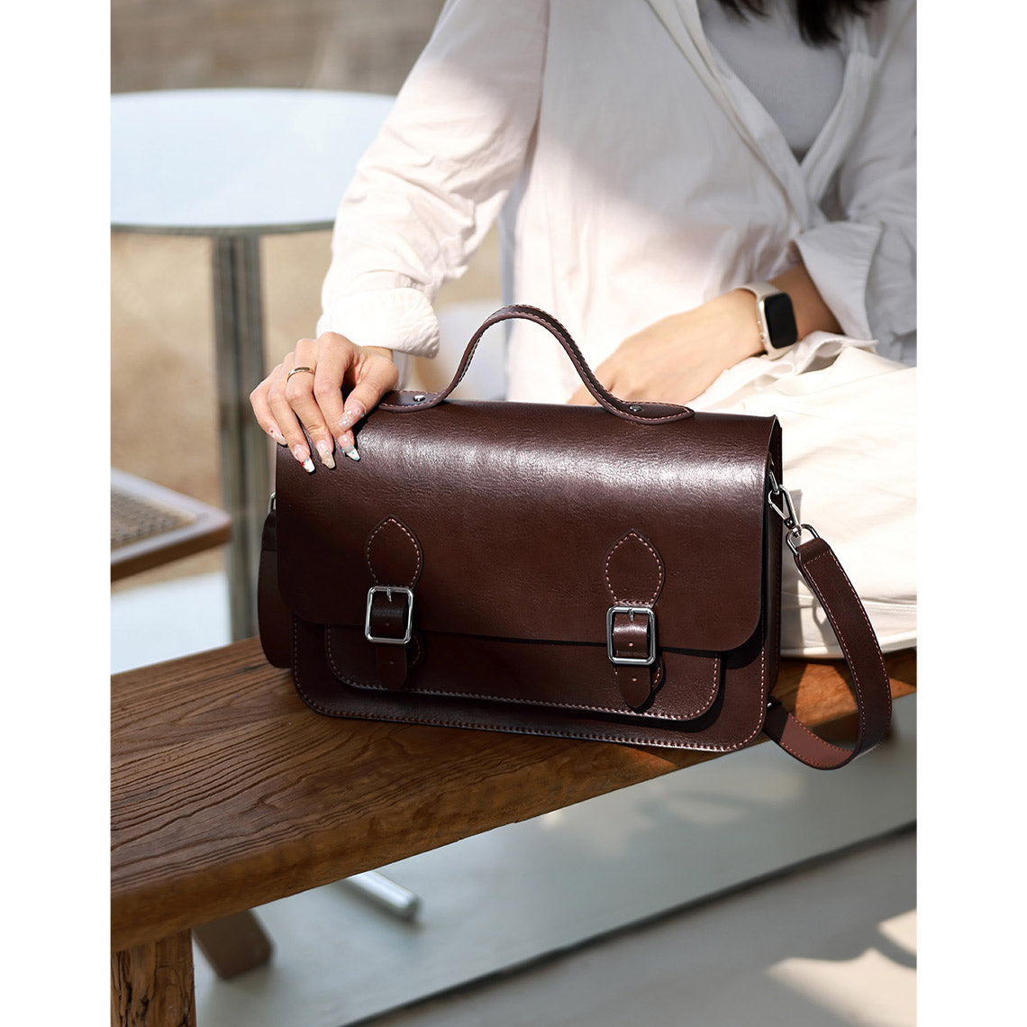 Wirkin DIY Handbag Kit Semi-finished Leather Satchel with Tool Set