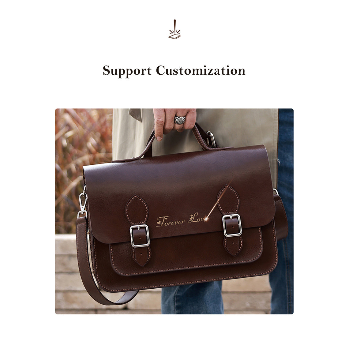 Personalized Leather Bag Unique Gift | Customized Design for Leather Bag DIY Kit Leather Engraving - Wirkin™