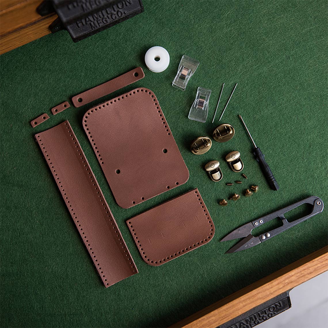 Heritage brown leather diy bag | leather sewing kit | Wirkin™