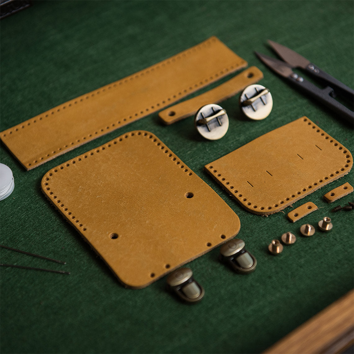 Yellow leather diy bag | leather sewing kit | Wirkin™