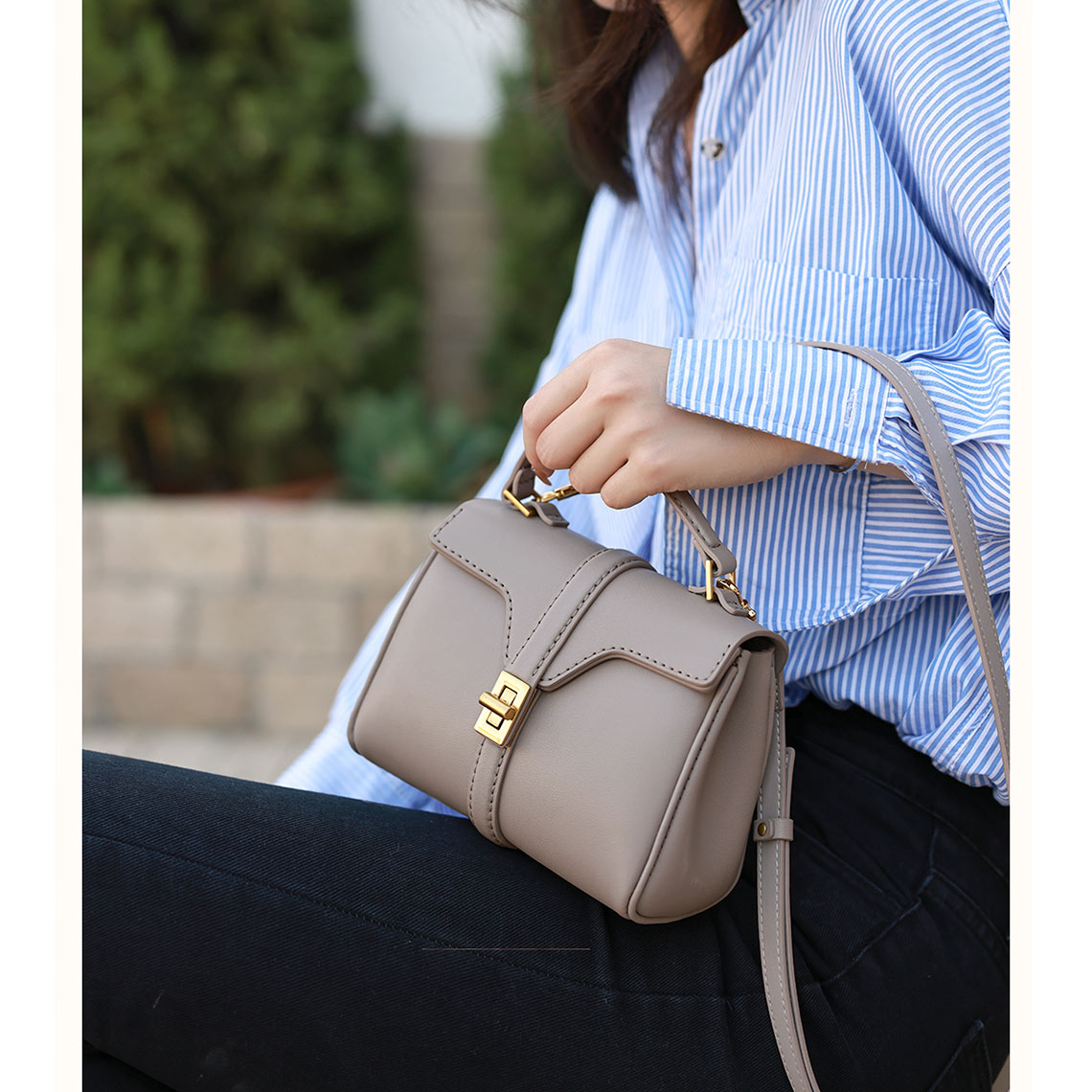 Brown leather tote bag top handle | Tote bag diy kit at home | Handmade mini tote bag - DIY leather bag kits | Easy crossbody bag diy kit | Homemade bags - Wirkin™