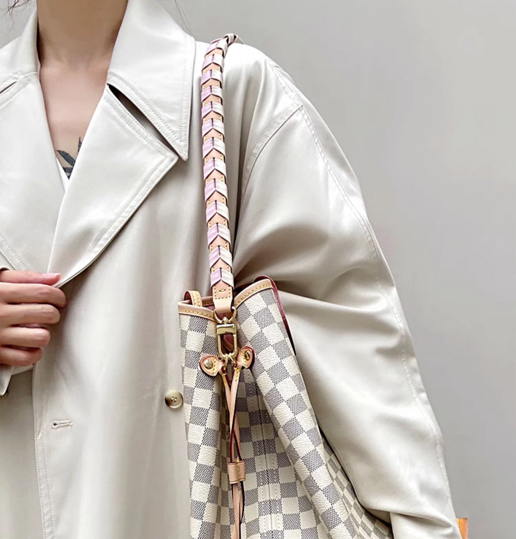 Neverfull Bag shoulder strap, women's underarm shoulder strap, high-quality leather shoulder strap for tote bags