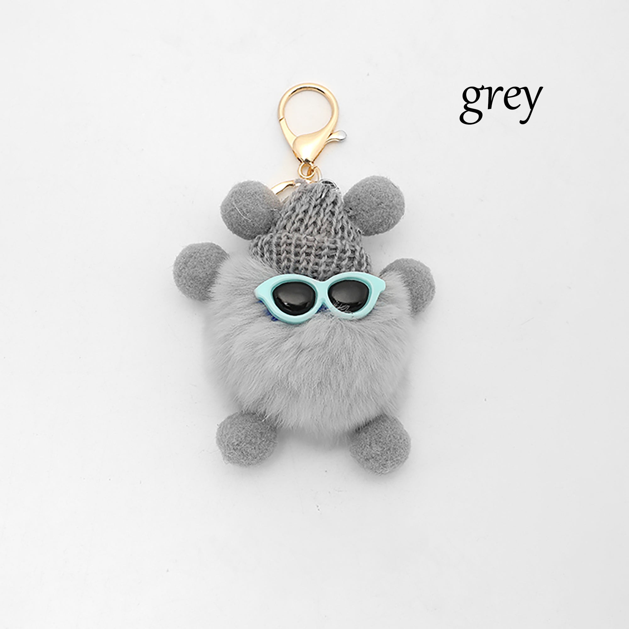 Cute Coal Ball Keychain & Bag Charm – Plush Fur Key Ring, Soft and Fluffy Hanging Accessory for Bags, Backpacks, and Keys