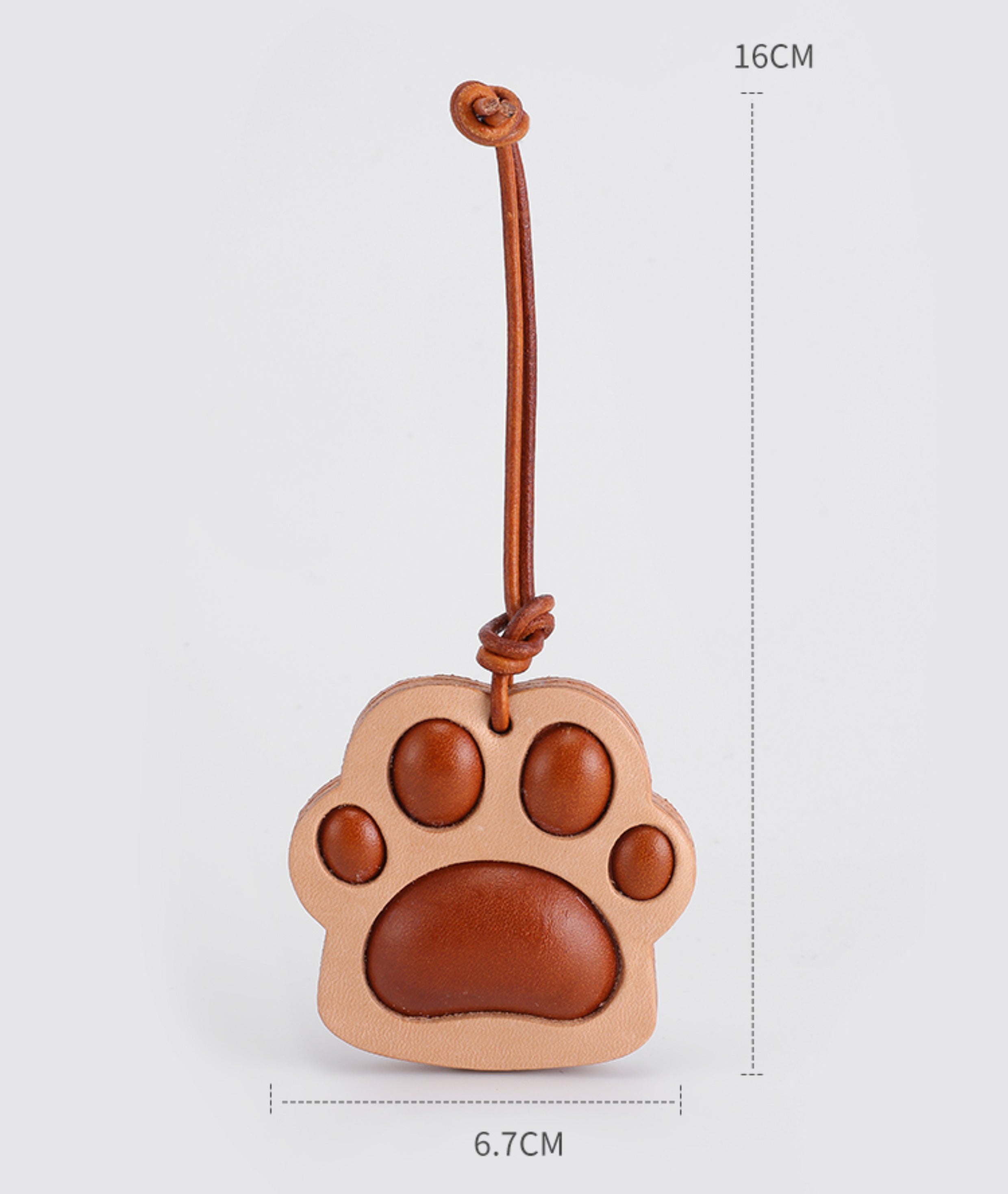 Cat paw charm, handmade wooden multi-color car accessory, bag keychain, backpack cute decorative pendant