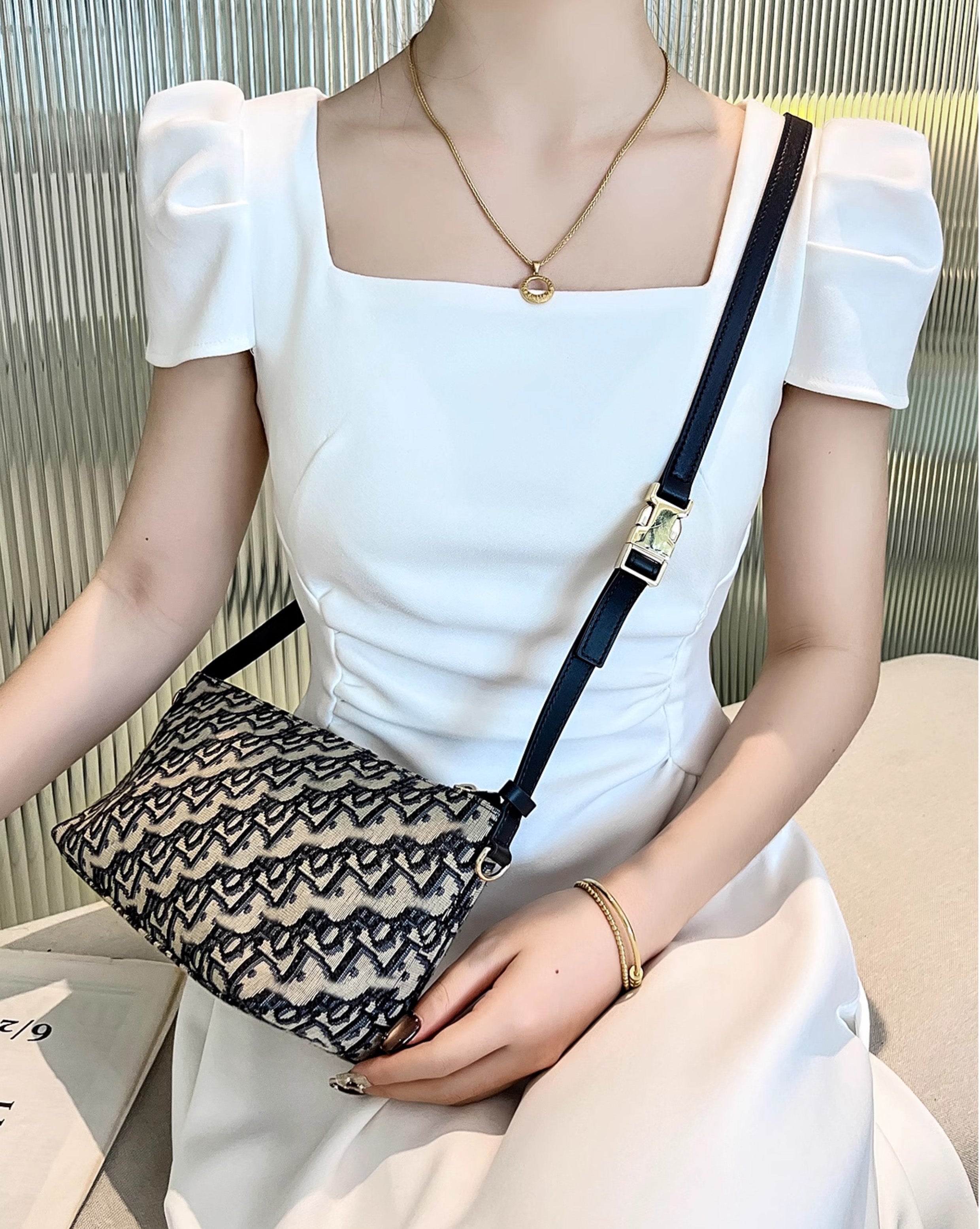 Extension leather shoulder strap for Diorstar Hobo bag, 1.4 cm length strap extension modification accessory