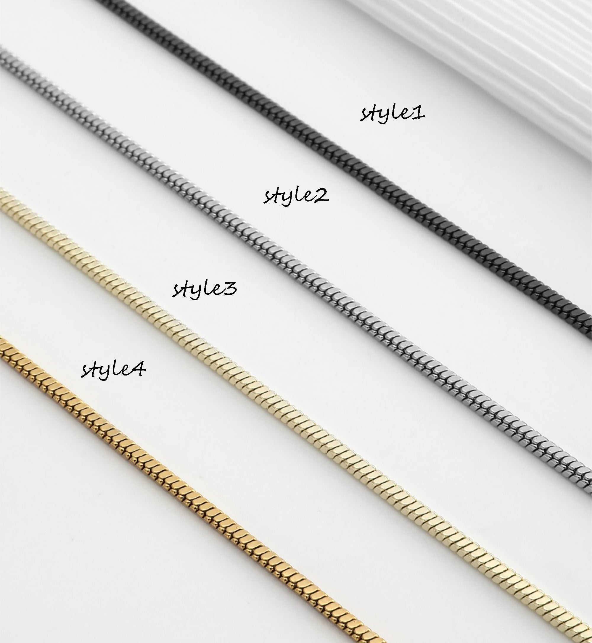Tassel bag snake bone chain accessory, crossbody shoulder strap replacement chain, metal bag chain