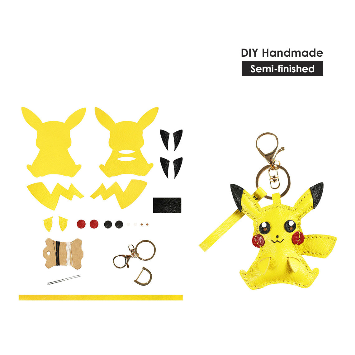 DIY backpack keychains | Cute Pokémon keychain charm in leather | Wirkin™