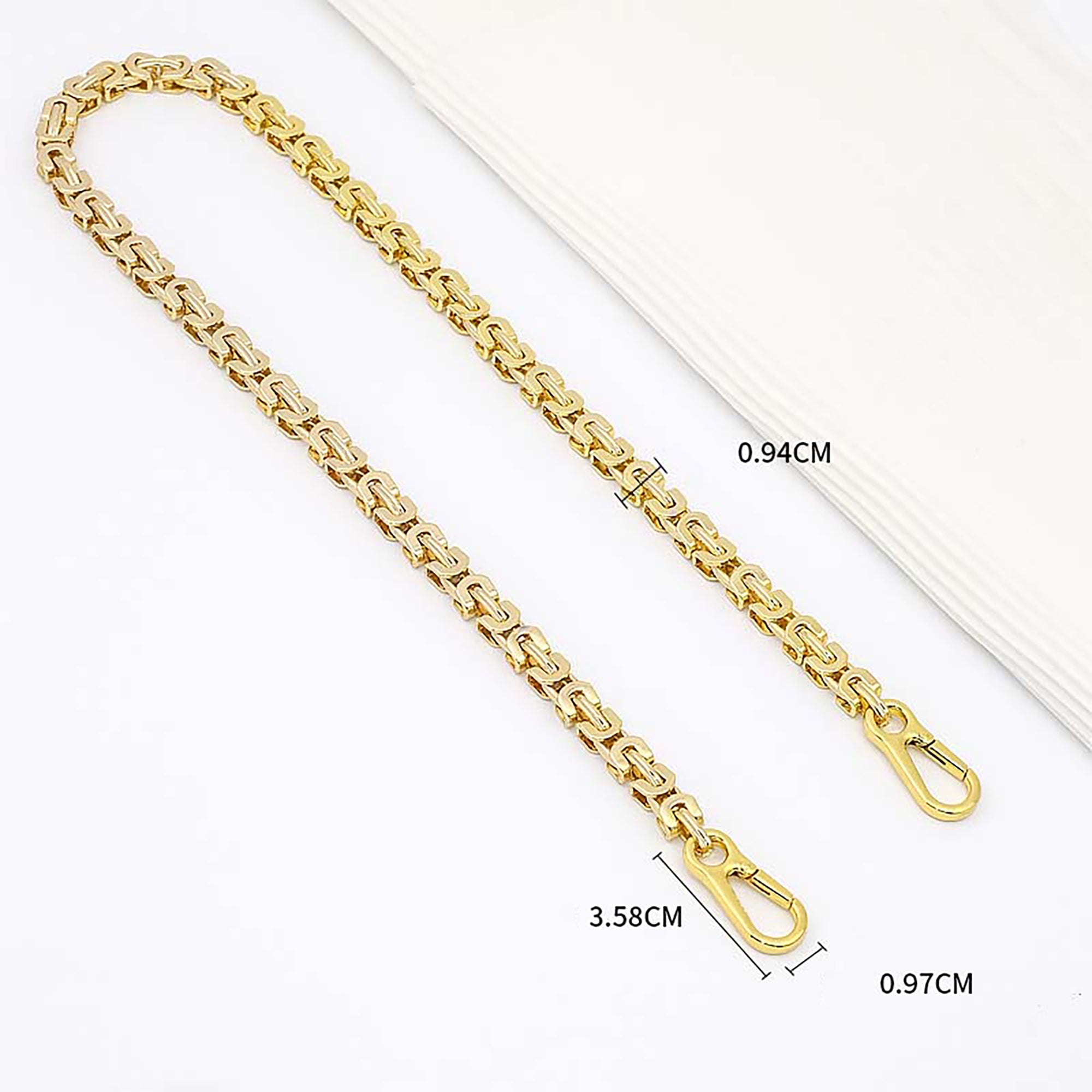 Cuban Link Chain Shoulder Strap – Luxury Metal Crossbody Replacement Strap for Bag Customization