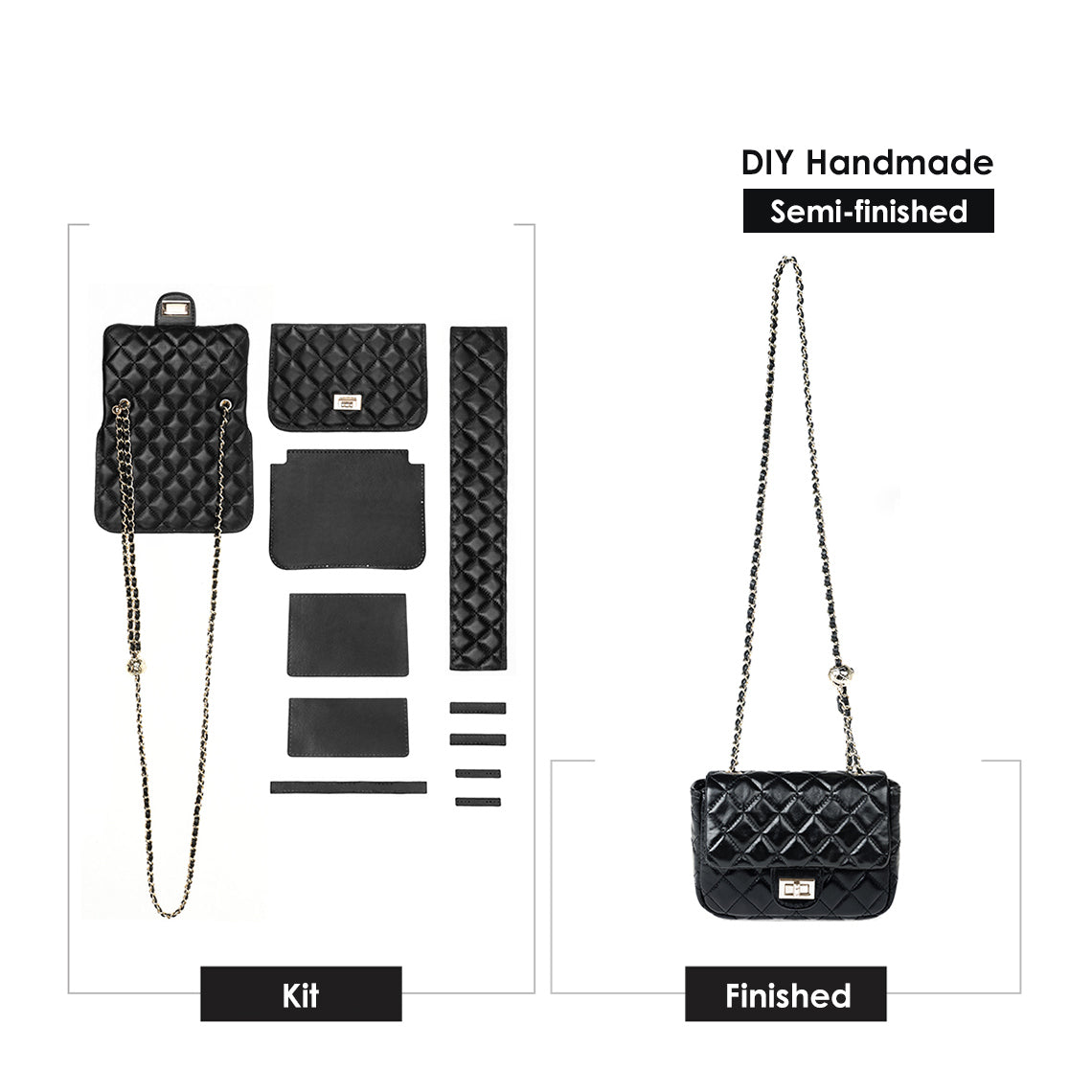 DIY Leather Bag Kit | DIY Leather Craft Kit for Adults Semi-finished Leather Bag Making Kits - Wirkin™