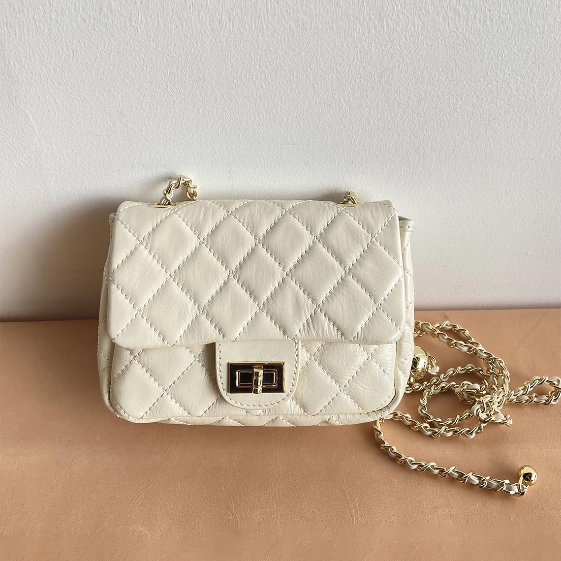 Wirkin® Top Grain Leather Small Quilted Chain Bag DIY Kit