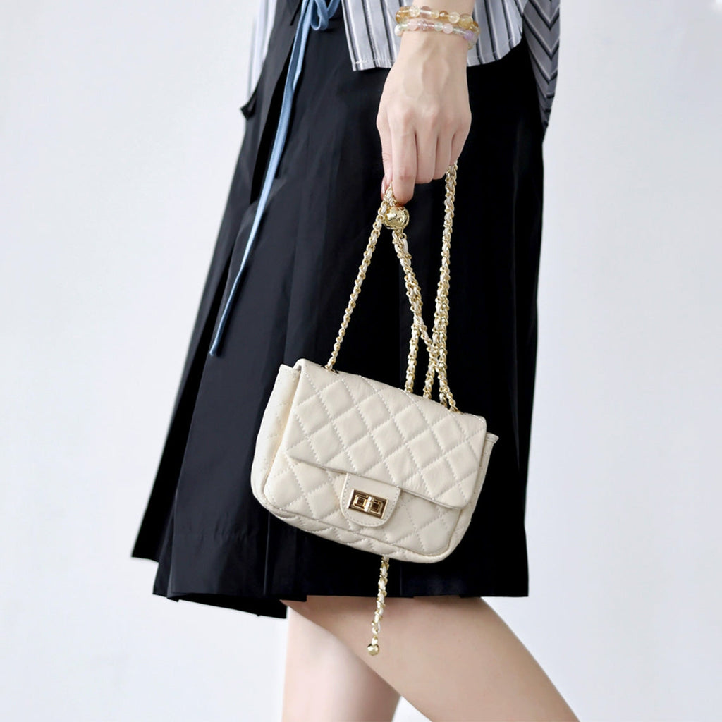 Wirkin® Top Grain Leather Small Quilted Chain Bag DIY Kit