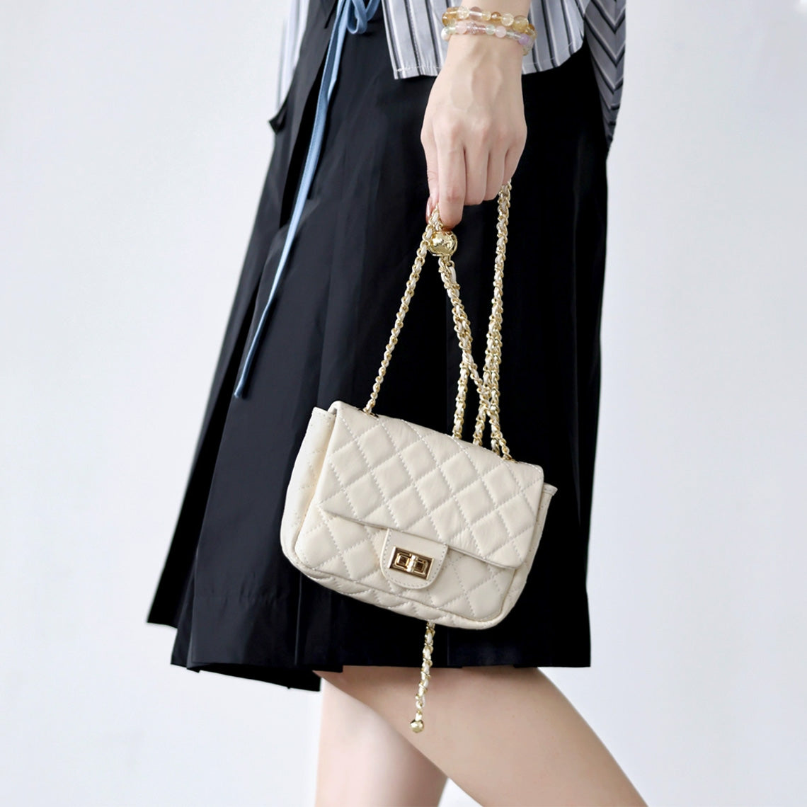 Wirkin® Top Grain Leather Small Quilted Chain Bag DIY Kit