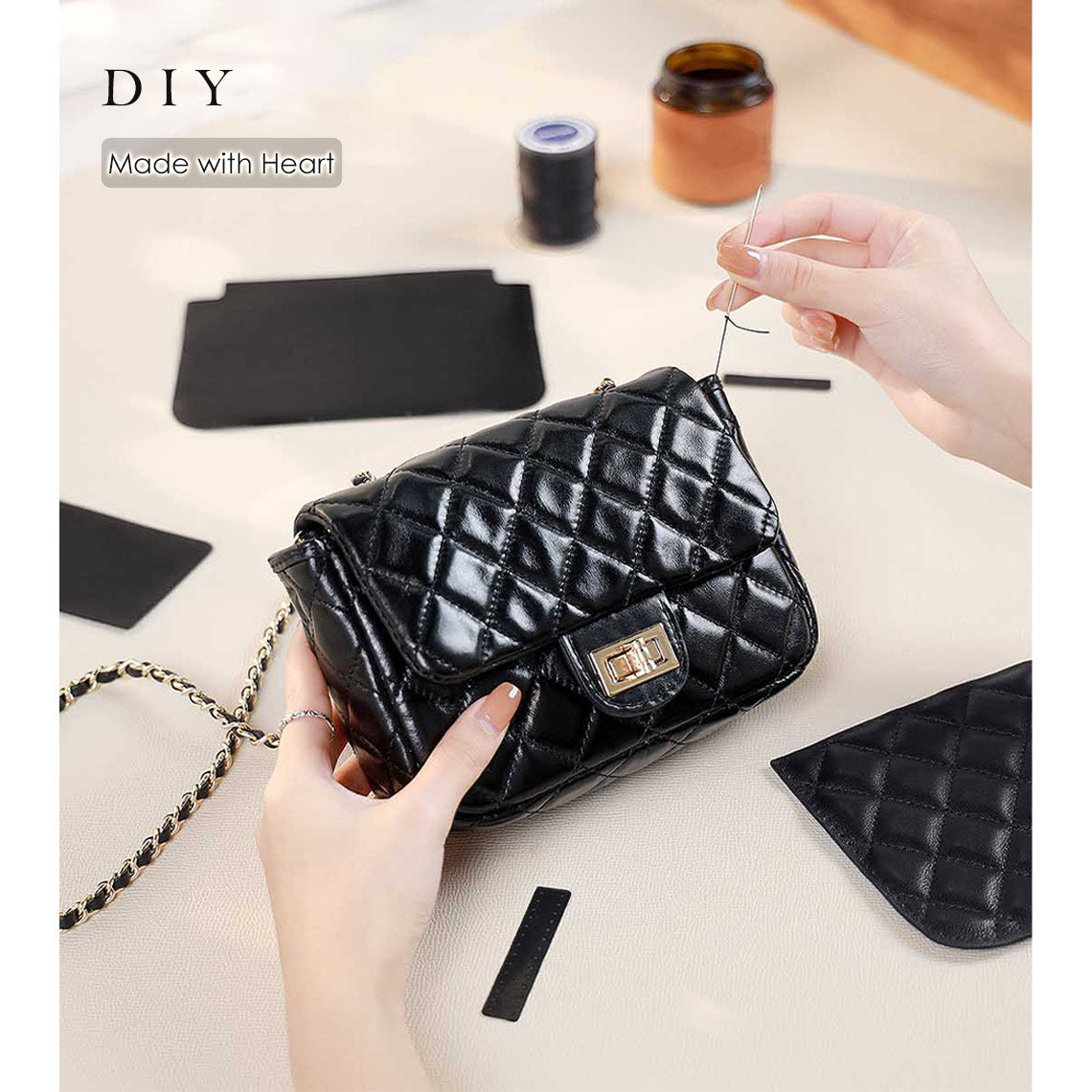 Wirkin DIY Leather Bag Kit Handmade with Love Gift | How to Make Handmade Bags at Home