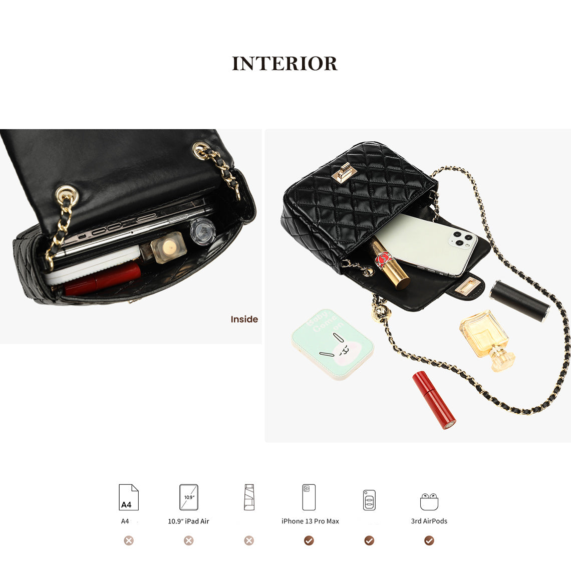 Handmade Leather Crossbody Bag Interior | Wirkin DIY Leathercraft Kits