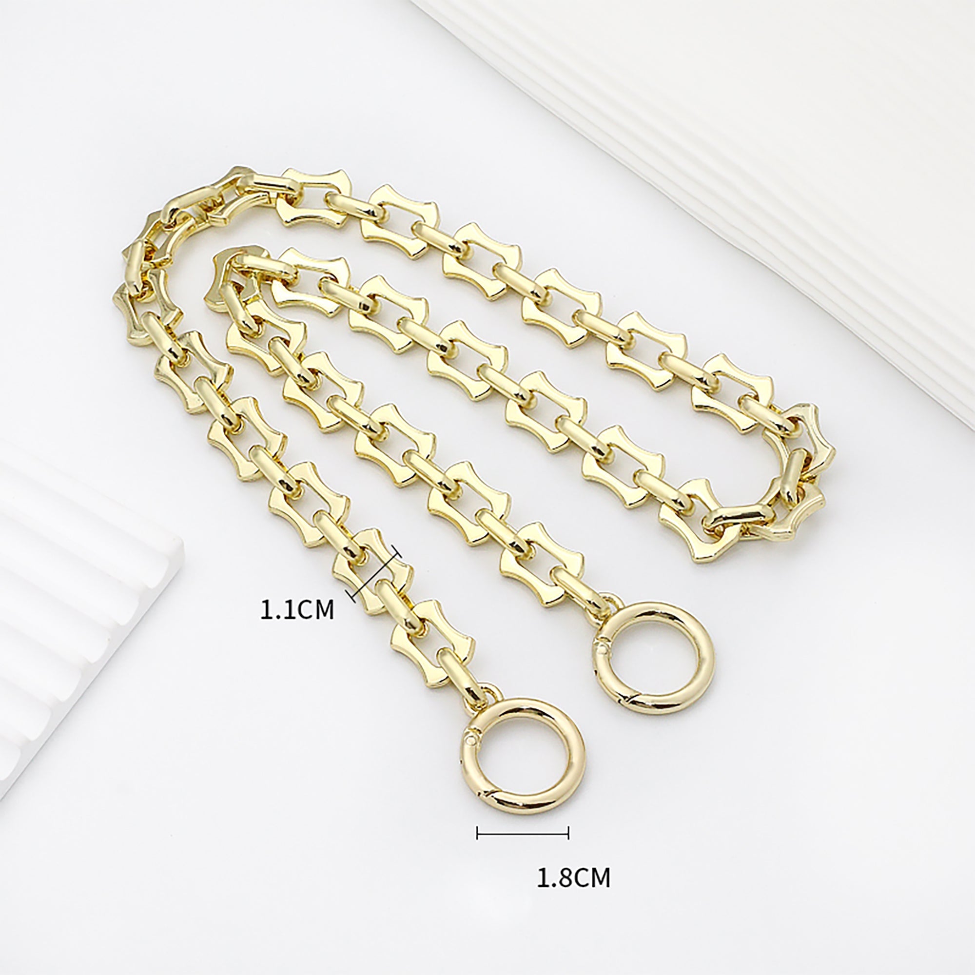 Alloy Metal Bag Chain Strap – Fade-Resistant Replacement Shoulder & Crossbody Strap for Bag Customization